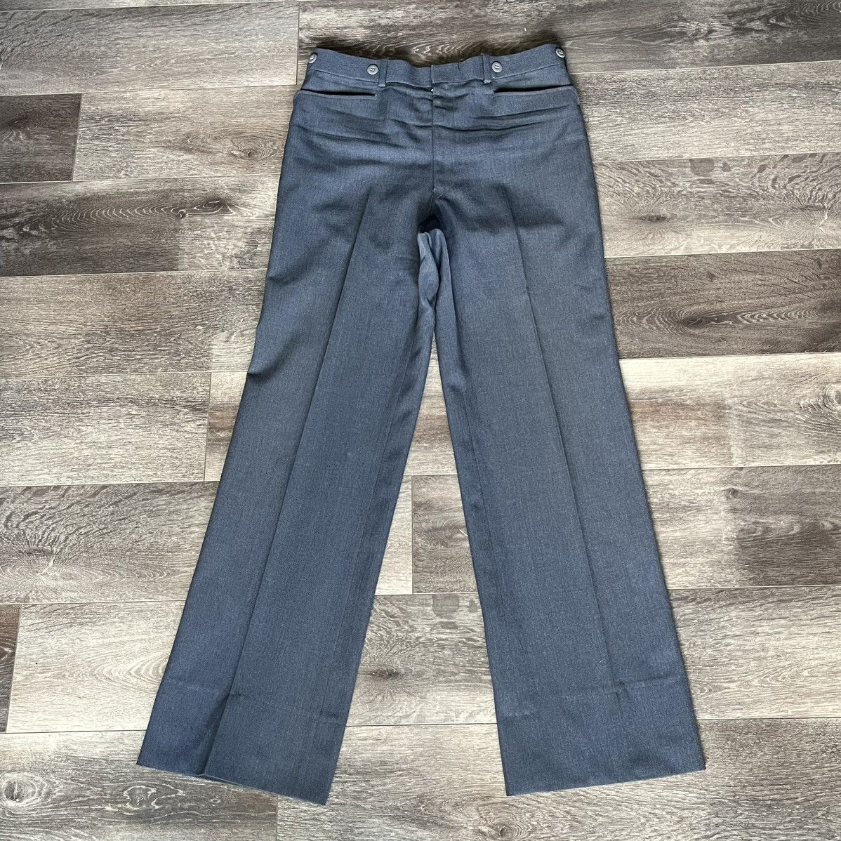 Vintage Vintage 70s Top Hat Heather Navy Button Trousers Pants 32x32 Size US 32 / EU 48 - 1 Thumbnail