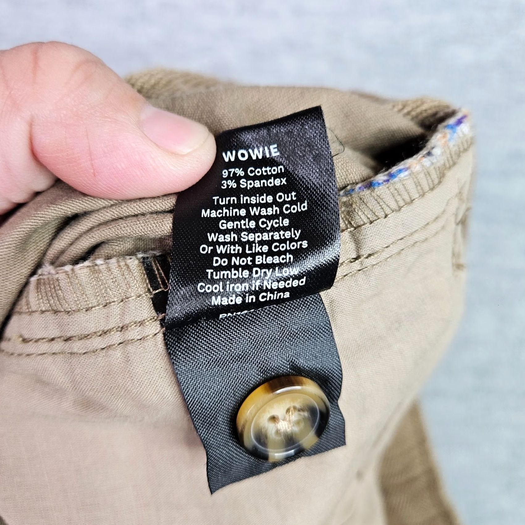 Vintage Wowie Jogger Pants Men XL Tan Elastic Waist Drawstring Casual Streetwear Size US 36 / EU 52 - 6 Thumbnail