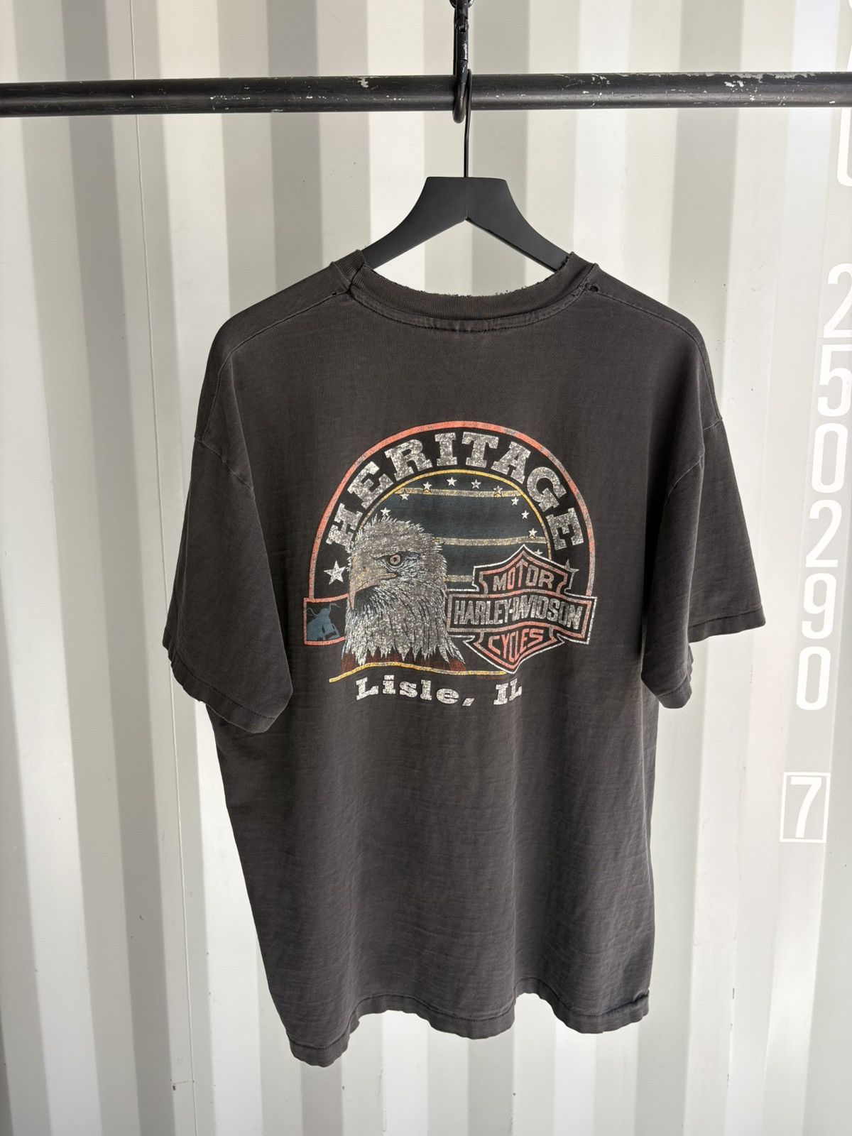Harley Davidson Harley Davidson Faded Distressed Shirt GRUNGE Biker Band Size US XXL / EU 58 / 5 - 3 Thumbnail