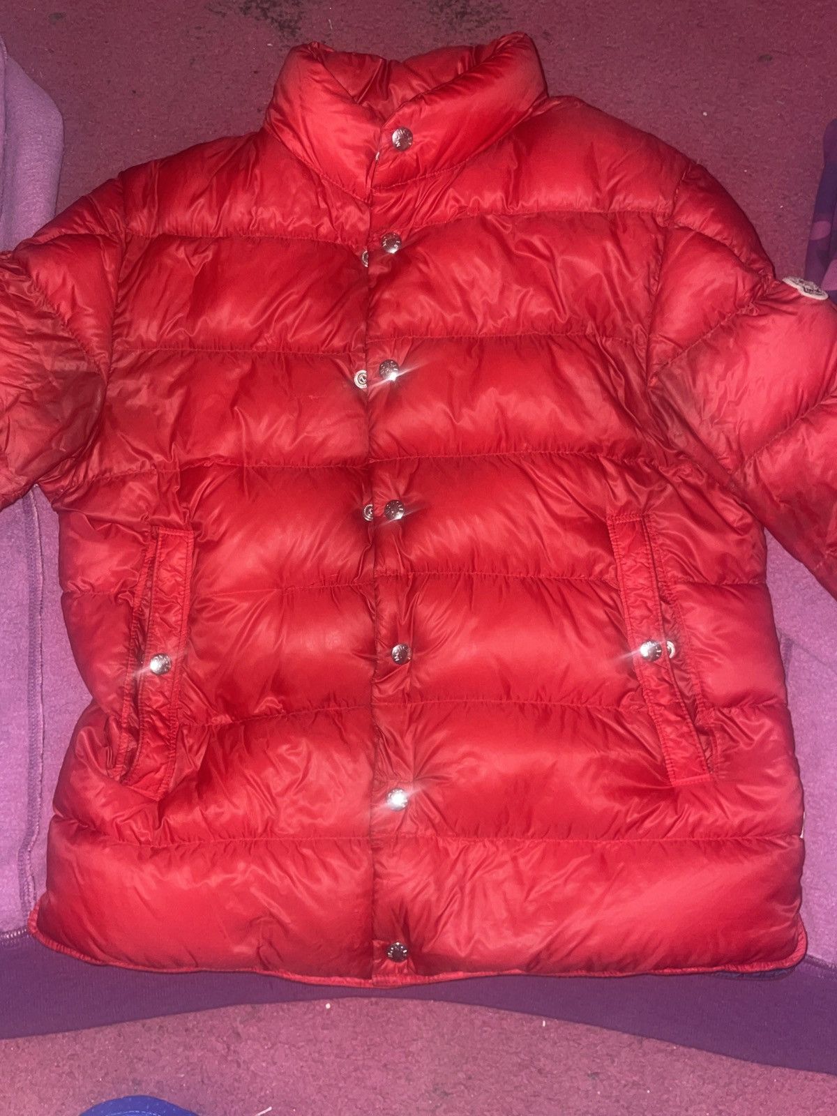 image of Red Moncler Light Jacket, Men's (Size Medium)