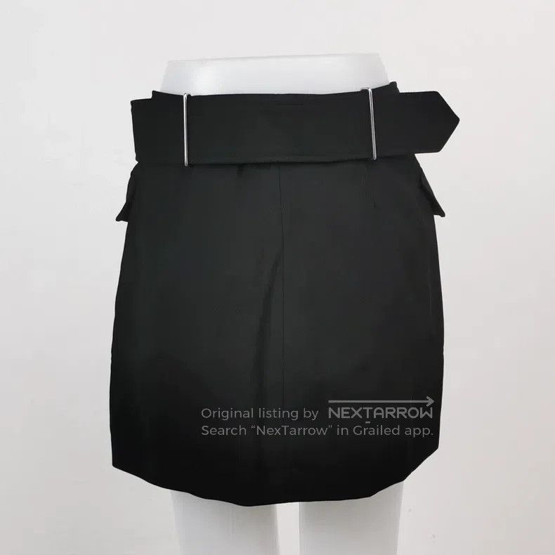 Acne Studios Acne Studios Wool Solid-Color Belted Midi Skirt Size 33" - 2 Thumbnail
