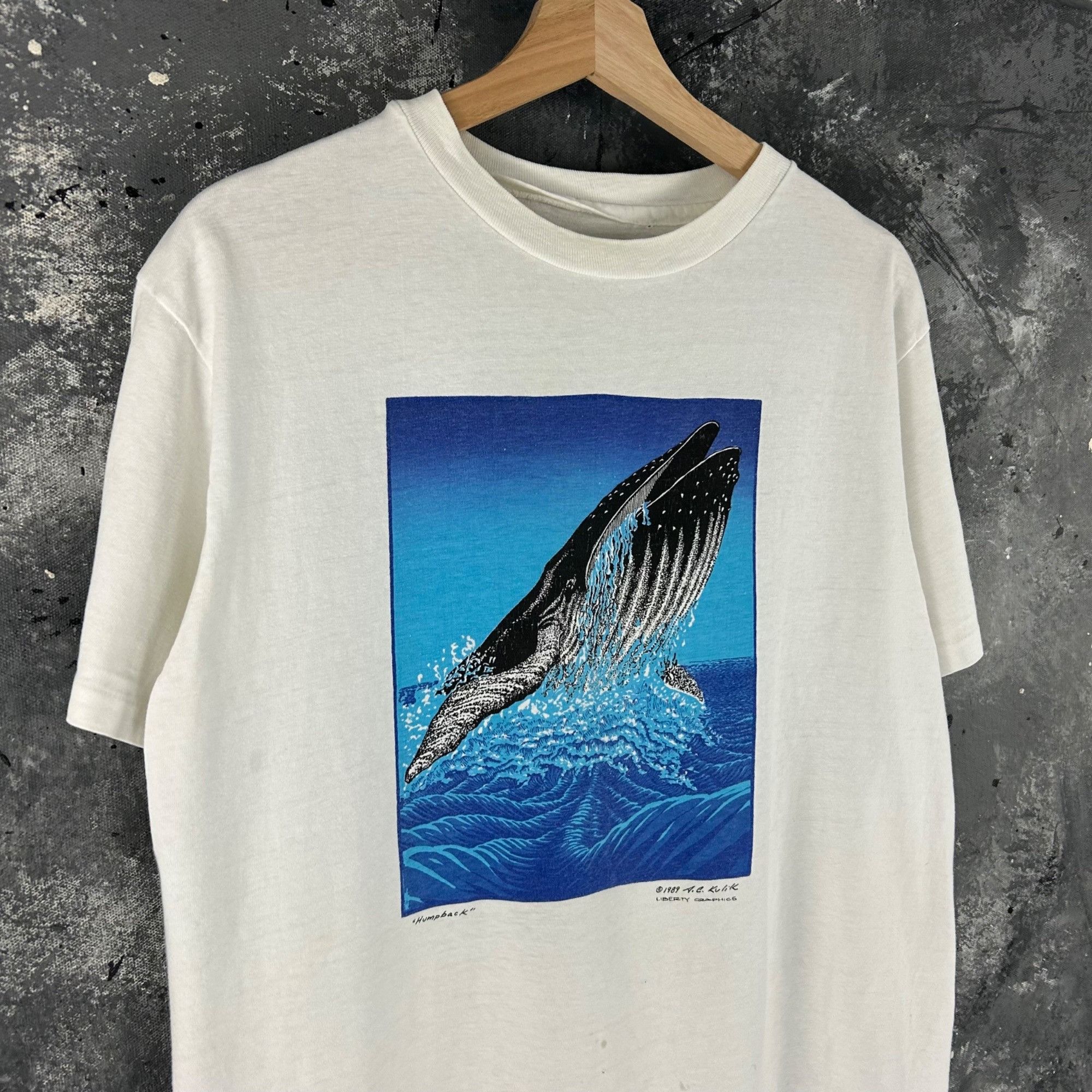 Vintage Vintage 1989 Humpback Whale shirt Size US M / EU 48-50 / 2 - 2 Thumbnail