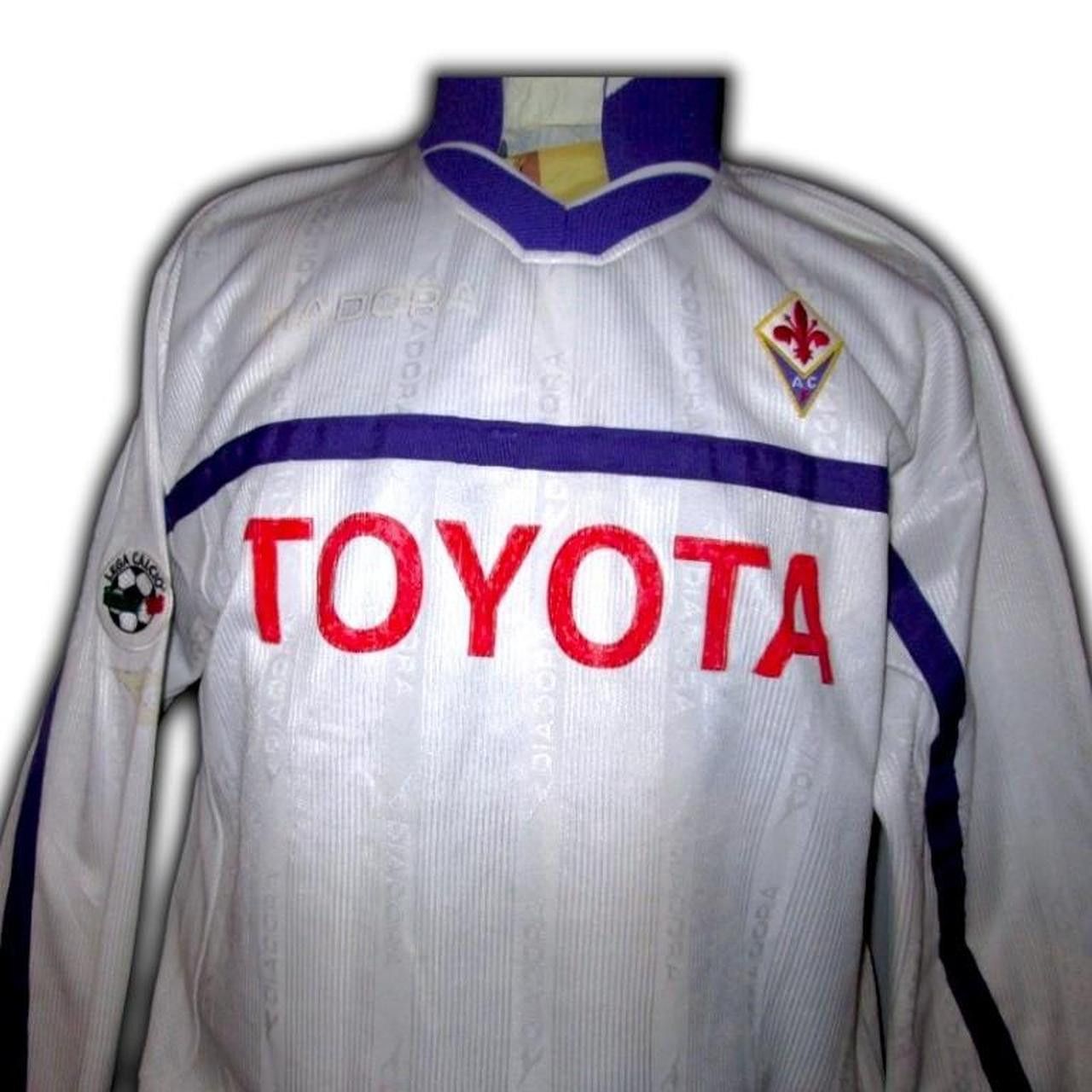 Diadora Match Worn Fiorentina 2000 2001 Away Shirt Jersey long Size US XL / EU 56 / 4 - 2 Thumbnail