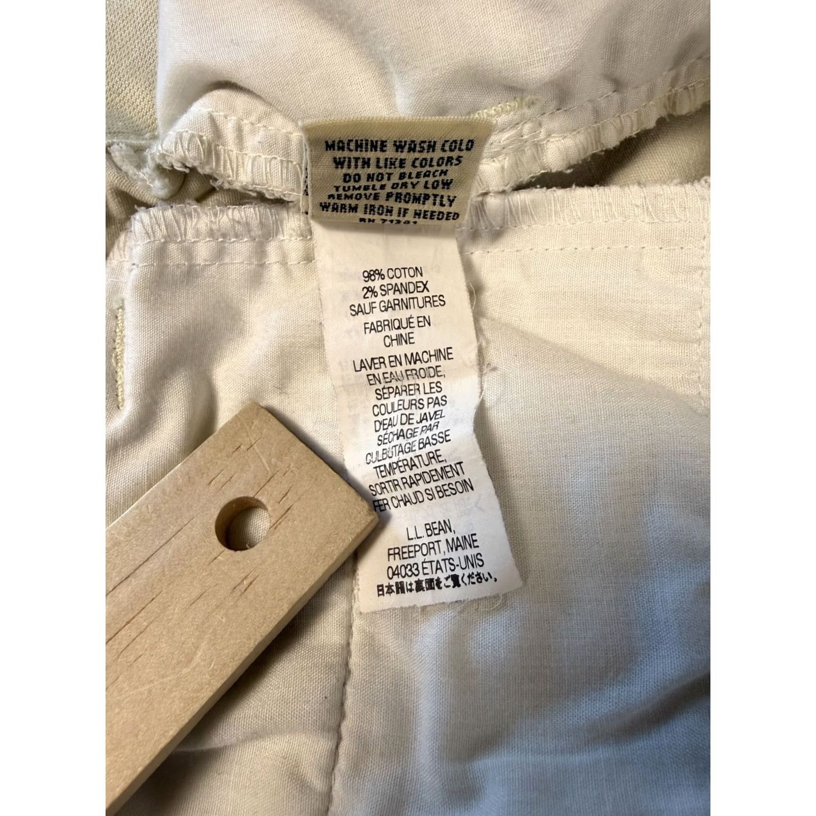 Vintage LL BEAN Pants Capris Crop Women’s Size 14 Khaki Stretch Boho Size 36" / US 14 / IT 50 - 5 Thumbnail
