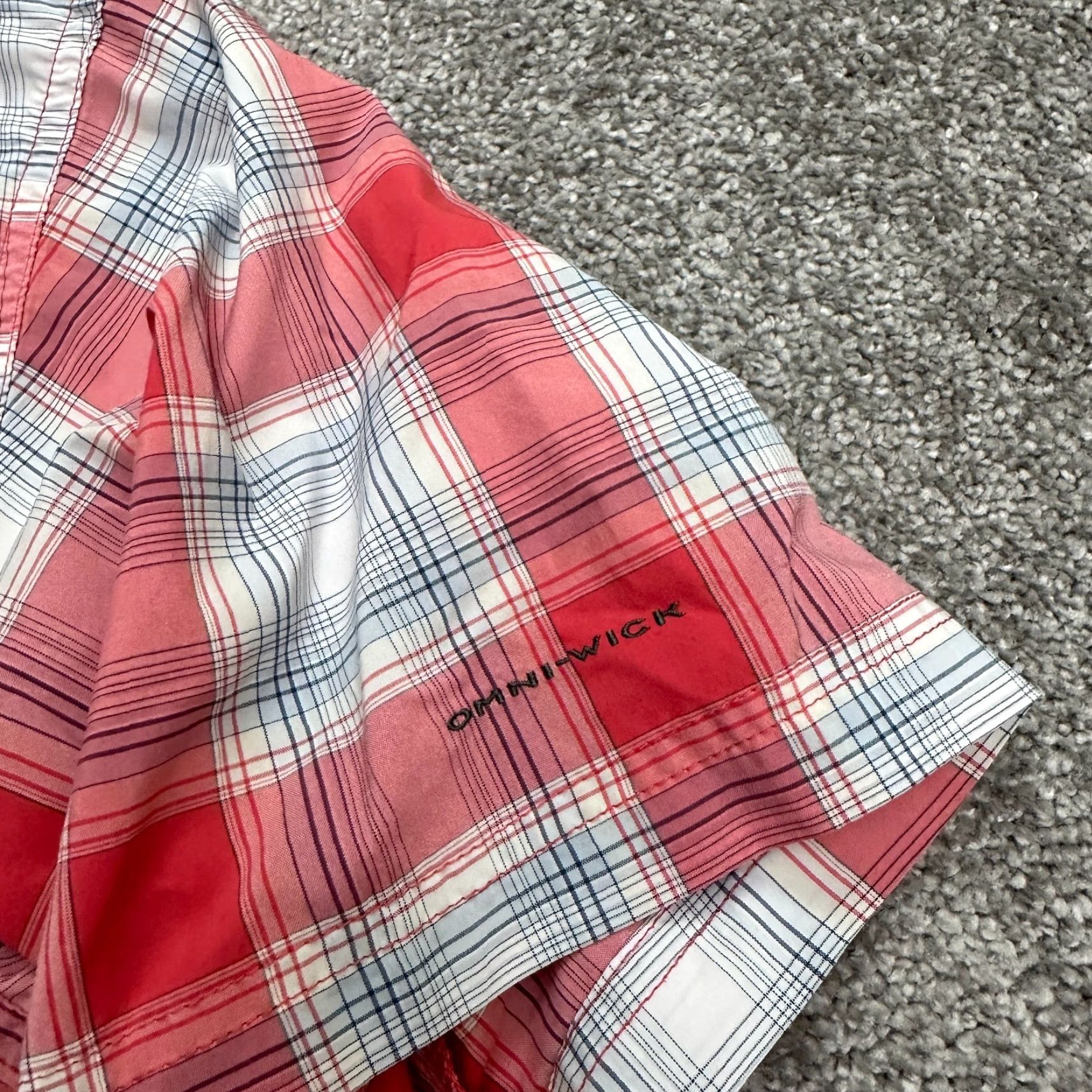 Vintage Columbia Omni Wick Shirt Mens Large Red Plaid Short Sleeve Button-Front Outdoor Casual Size US L / EU 52-54 / 3 - 6 Thumbnail