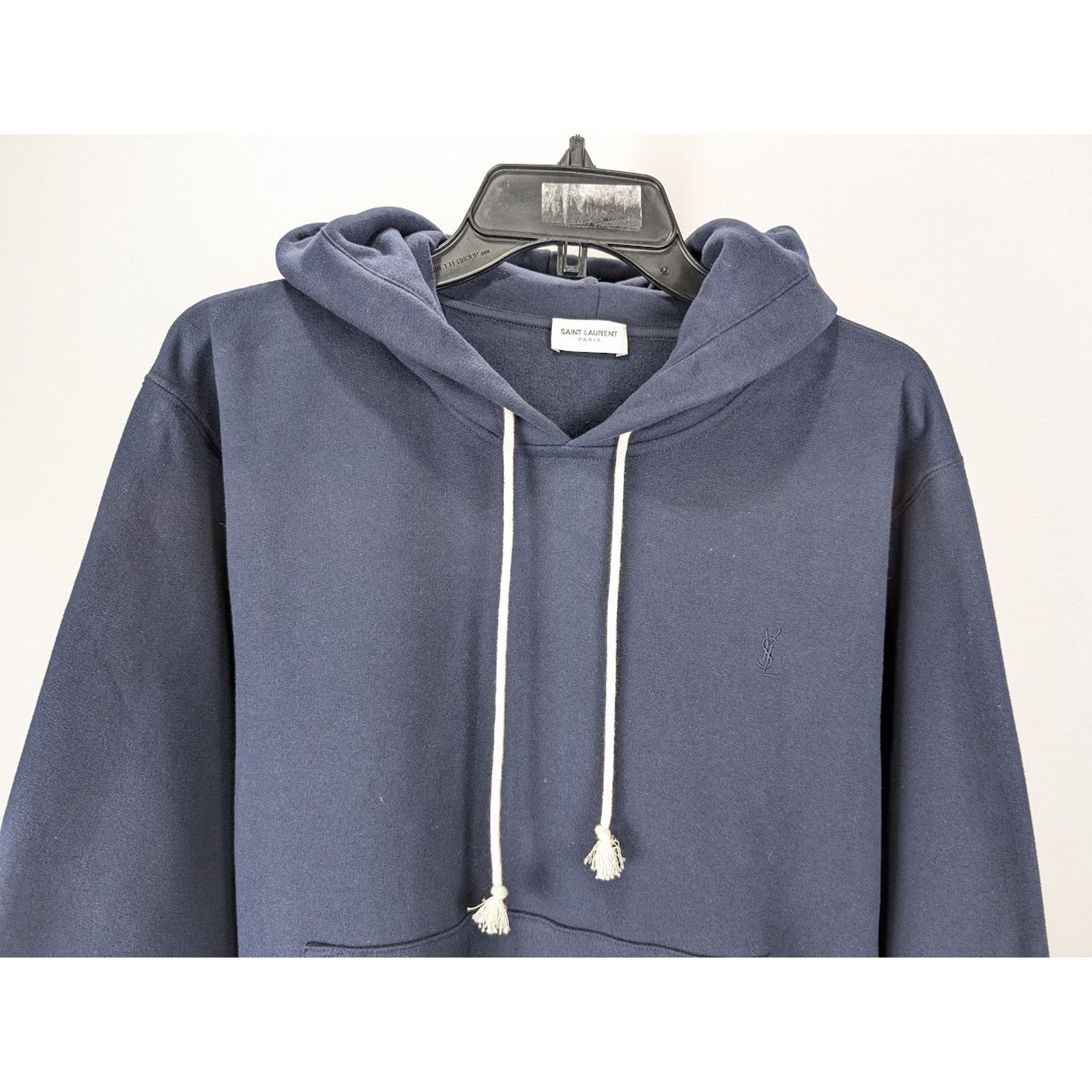 Saint Laurent Paris o1rshd1 Molleton Doux Gots Hoodie In Marine Size US S / EU 44-46 / 1 - 4 Thumbnail