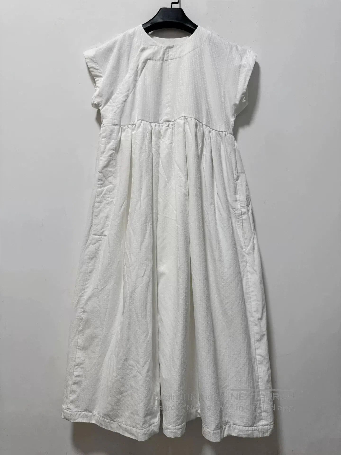 CDG comcom Floral Embroidered Mandarin Collar Dress.