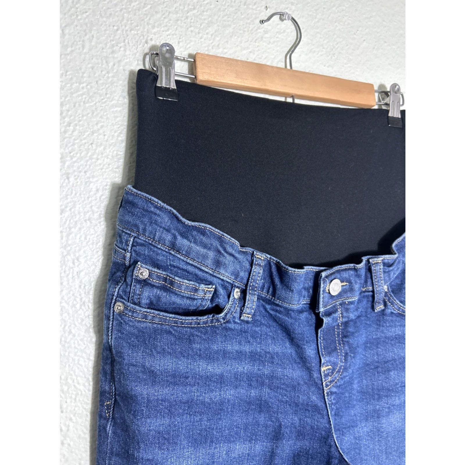 Gap Gap Maternity Jeans Dark Wash 4 32x27 Women Jeans Blue Straight Womens Size 27" / US 4 / IT 40 - 4 Thumbnail