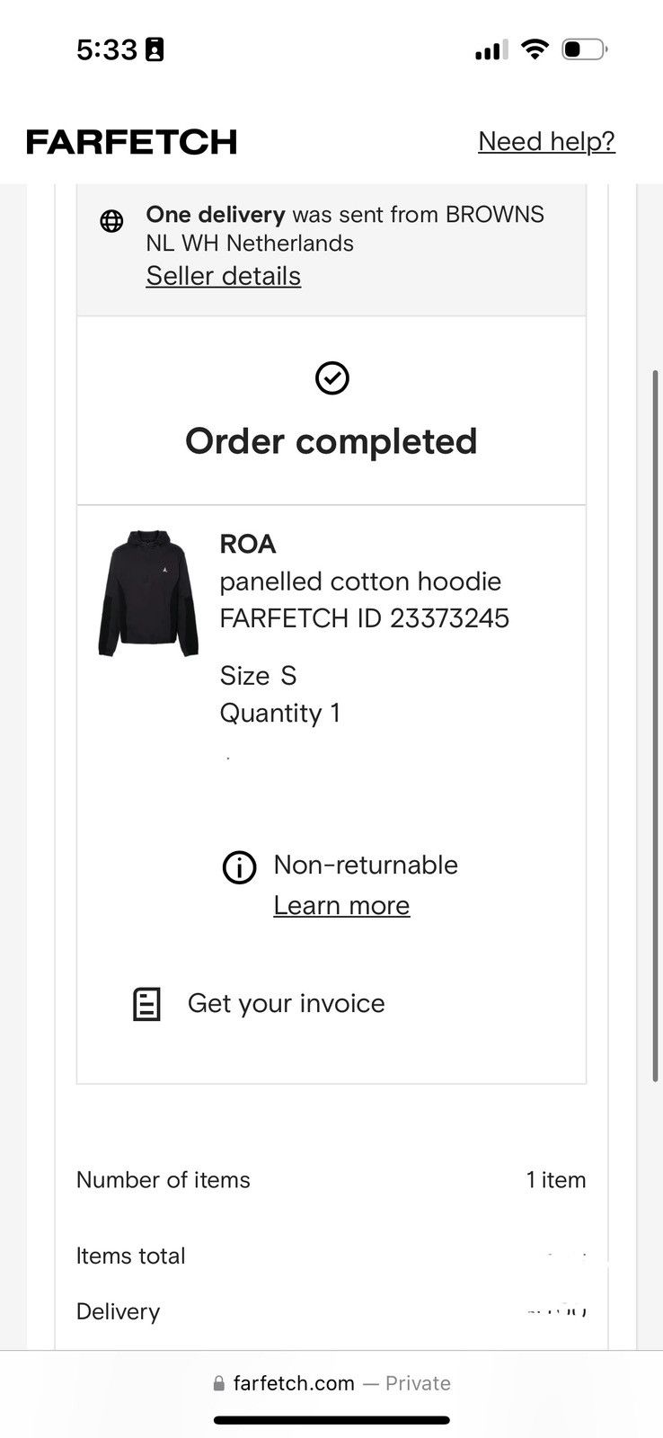 ROA ($345 Retail) ROA Paneled Half-Zip Cotton & Nylon Hoodie Size US S / EU 44-46 / 1 - 9 Thumbnail