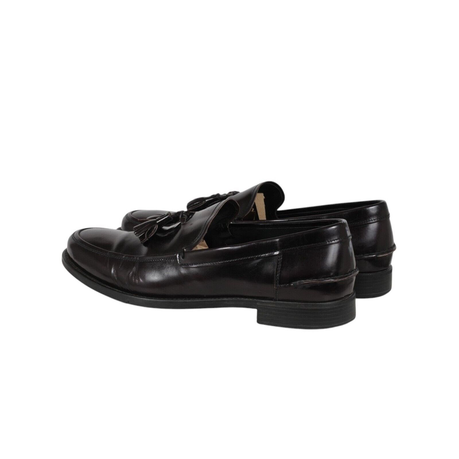 Prada Tassel Loafers Burgundy Red Leather - 02491 Size US 9.5 / EU 42-43 - 5 Thumbnail