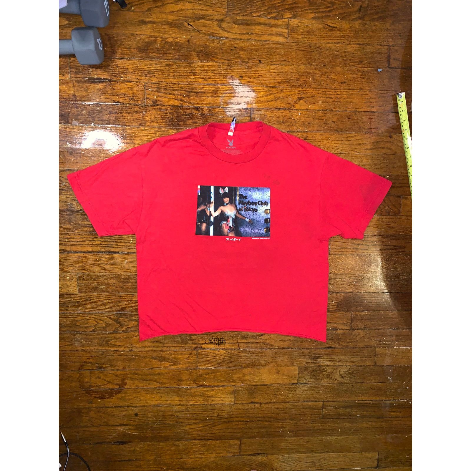 Playboy Playboy Tokyo Japan Cropped T Shirt Red Large Bunny Graphic Size L / US 10 / IT 46 - 3 Thumbnail