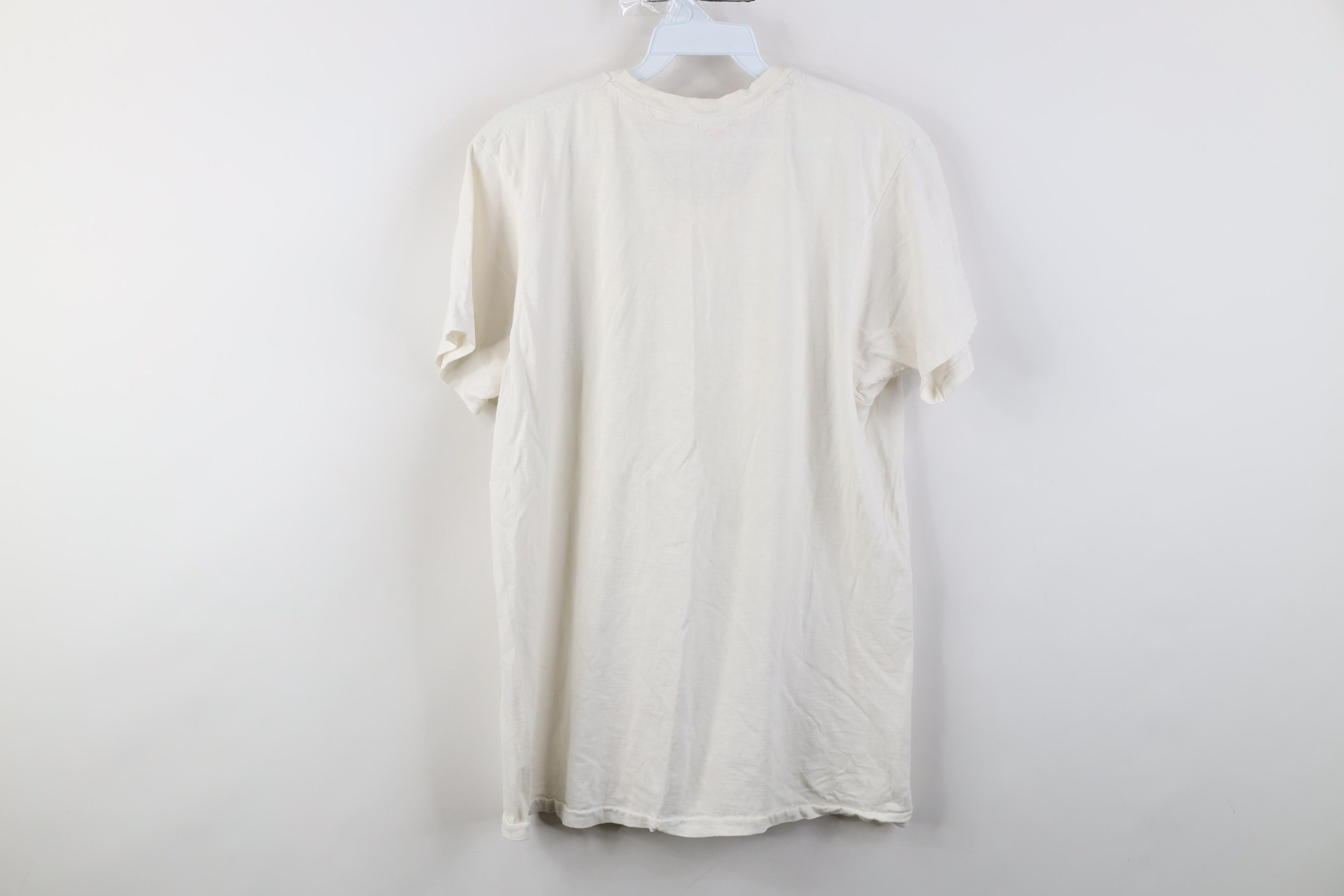 Hanes Vtg 80s 90s Hanes Blank Cotton Short Sleeve T-Shirt USA Size US L / EU 52-54 / 3 - 10 Thumbnail