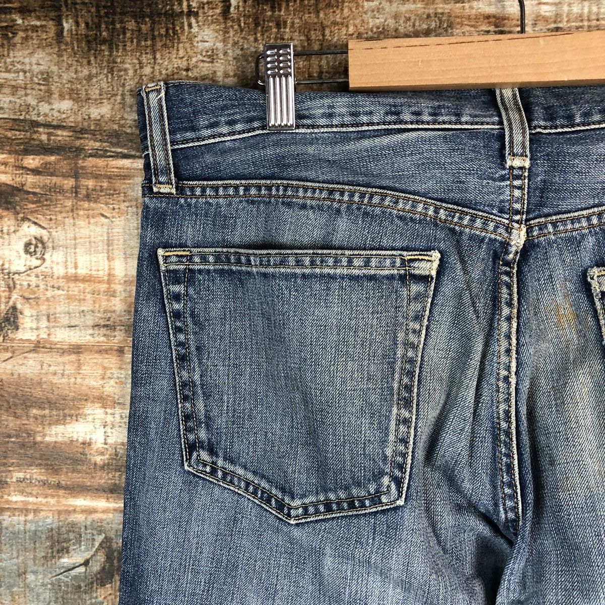 Japanese Brand Uniqlo japan ripped vintage Blue Denim Pants #A1402 Size US 34 / EU 50 - 14 Thumbnail