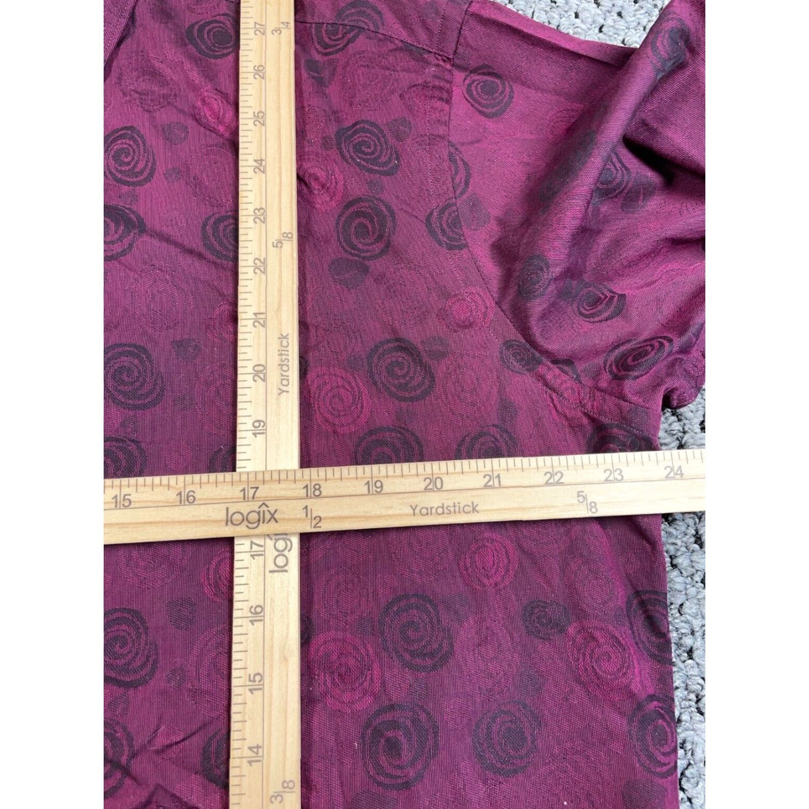 BUGATCHI Bugatchi Uomo Shirt Adult Large Purple Geometric Pattern Button-Up Long Sleeve Cotton, Classic Fit, Collared, Bohemian Preppy Mens Size US L / EU 52-54 / 3 - 7 Thumbnail