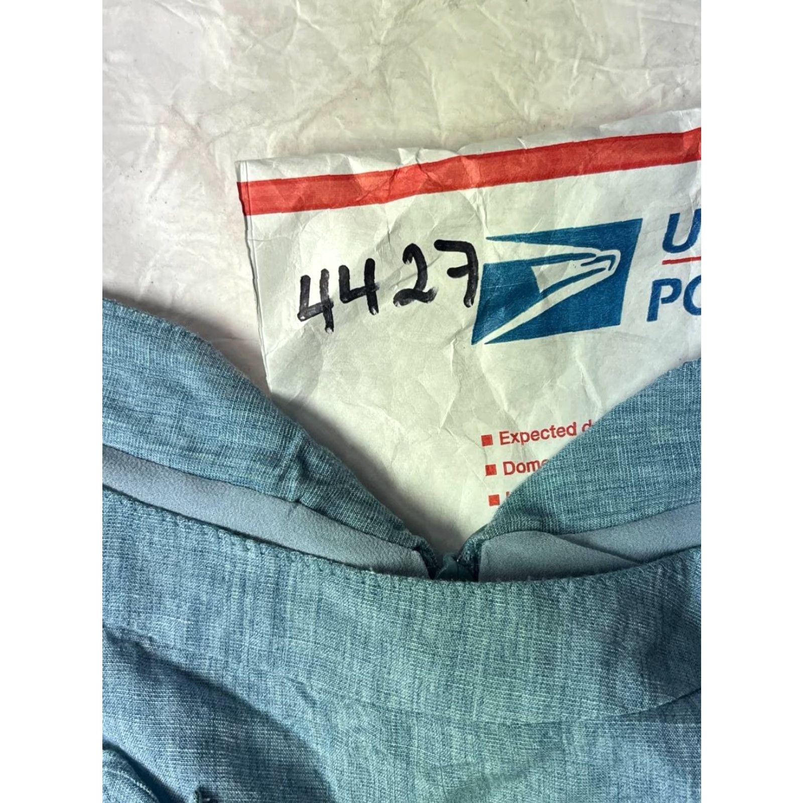 Vintage It Mishaa Women Dress Blue Midi Short Sleeve Zip Small Linen Blend Knit Sheath - Regular - Women Size 28" / US 6 / IT 42 - 6 Thumbnail