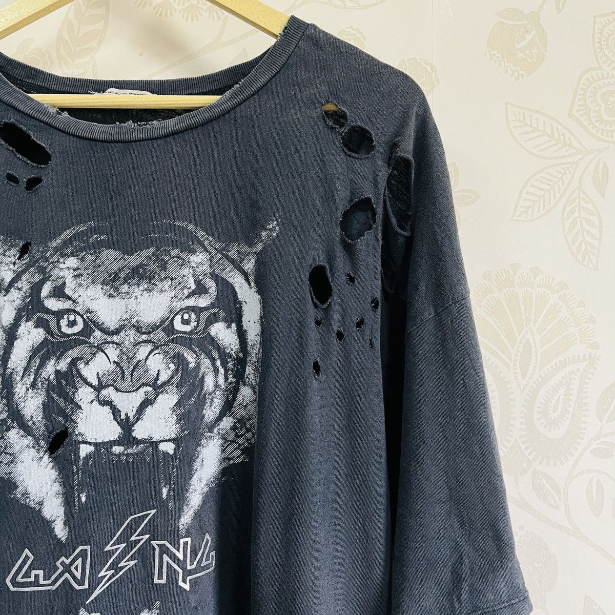 Designer × Zara Distressed Zara LA NY Baggy Ripped TShirt Made In Portugal Size US XL / EU 56 / 4 - 6 Thumbnail