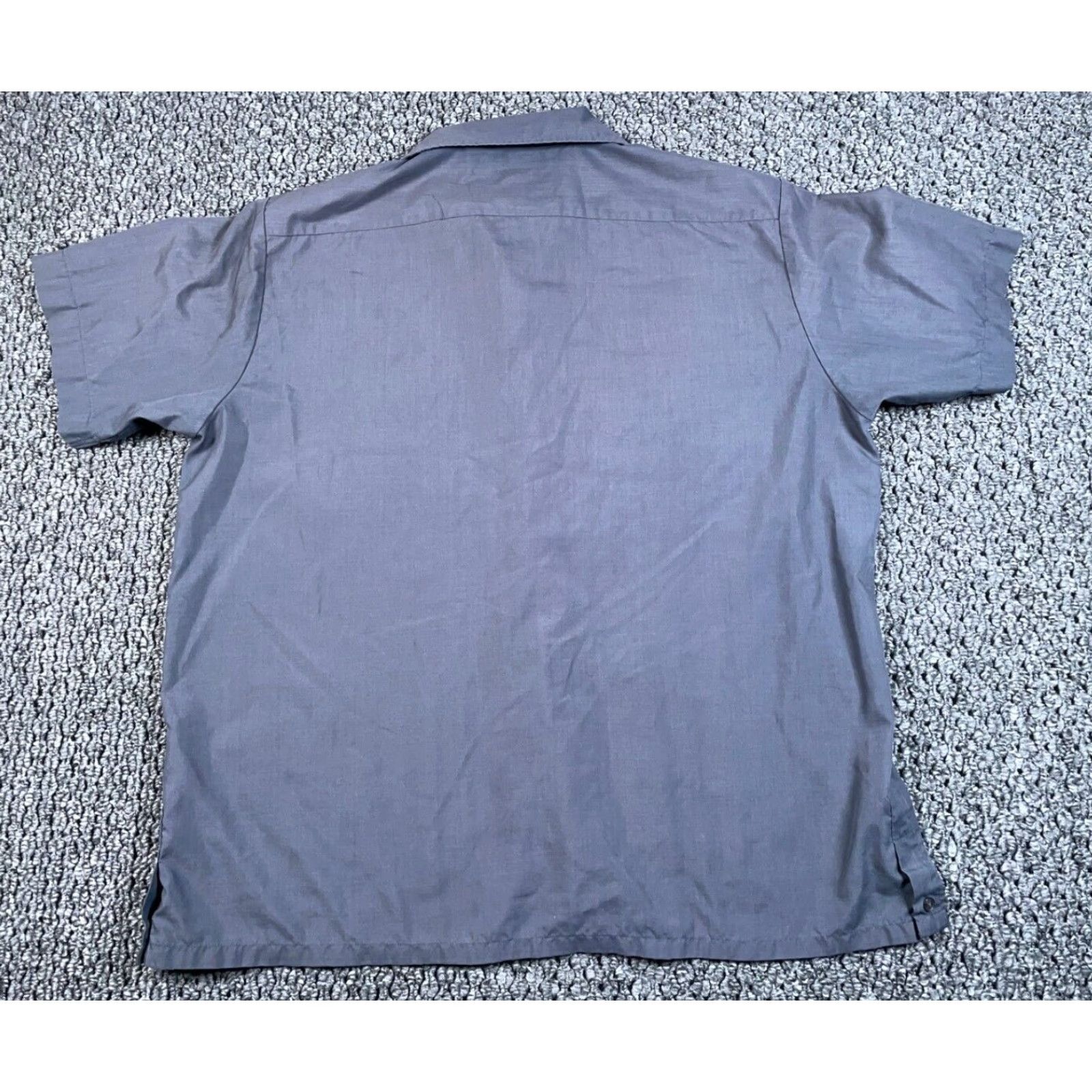 Haband VINTAGE Haband Guayabera Shirt Four-Pocket Button-Up Adult Large Gray/Gray Pocketed 80s 90s Retro Casual Mens Size US L / EU 52-54 / 3 - 2 Thumbnail
