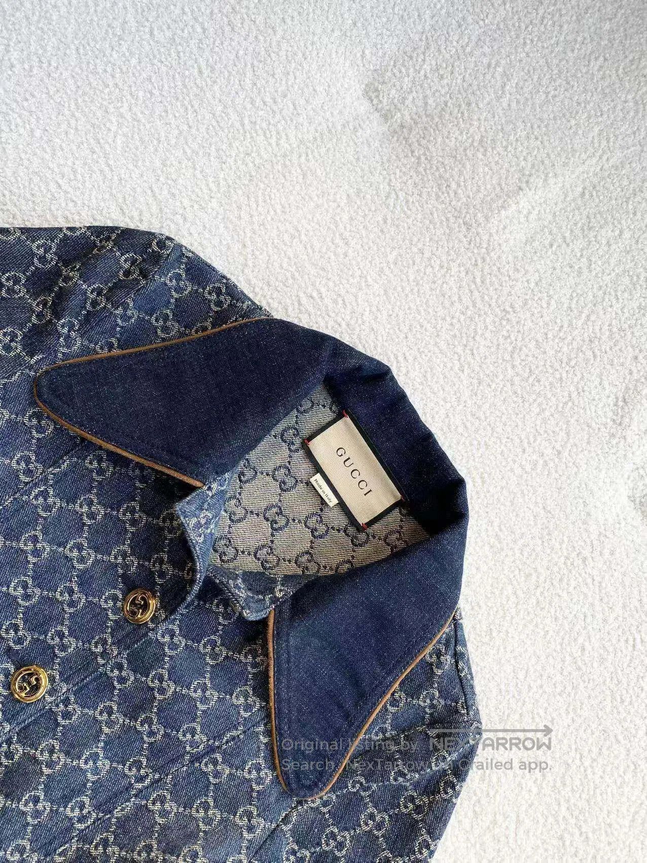 Gucci Guicci The old flower is full of printed belted denim jack Size XXS / US 00 / IT 34 - 4 Thumbnail