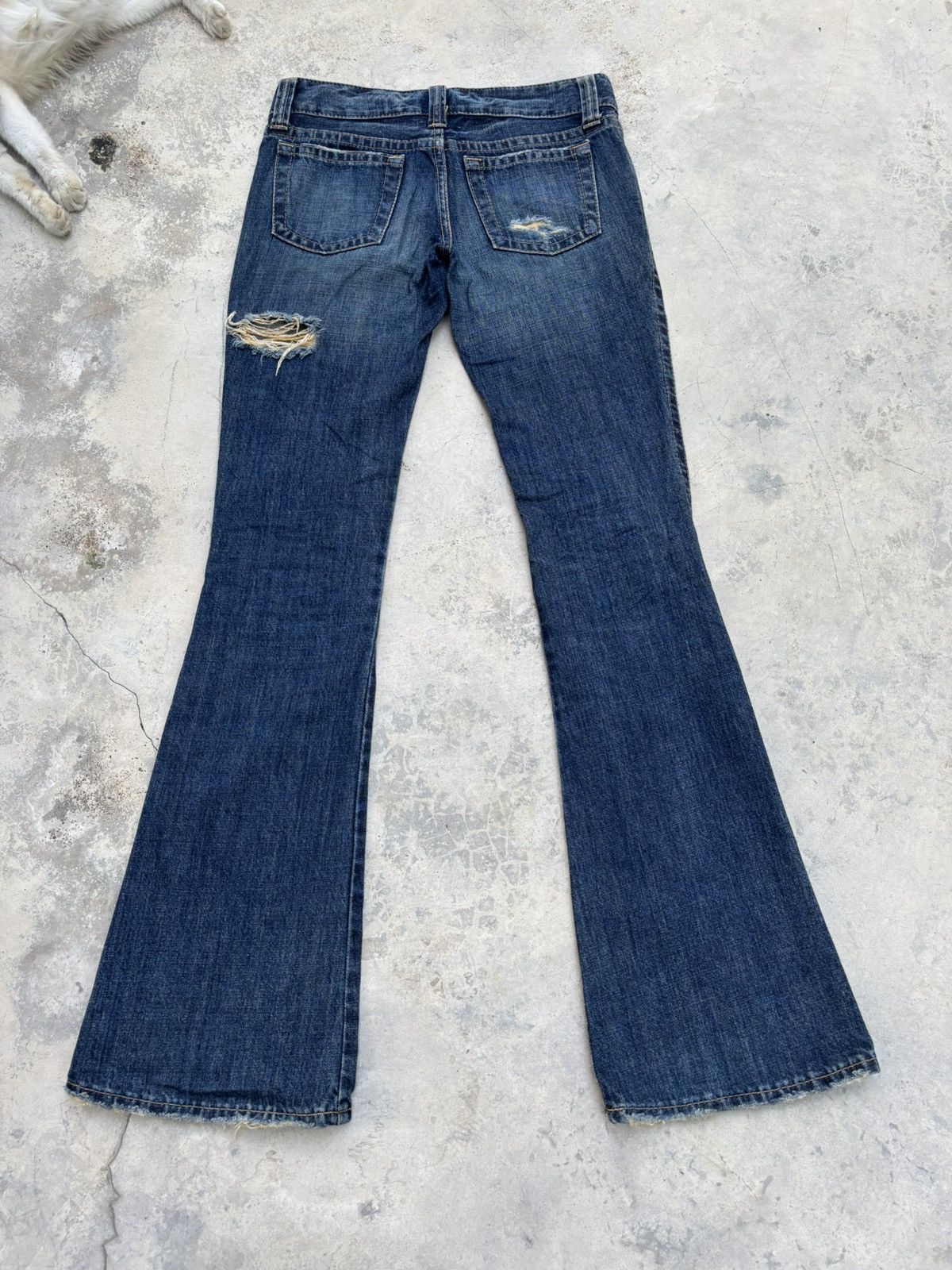 If Six Was Nine Flare Jeans Bootcut Japanese Moussy Distressed Flared Jeans Size 30" / US 8 / IT 44 - 7 Thumbnail