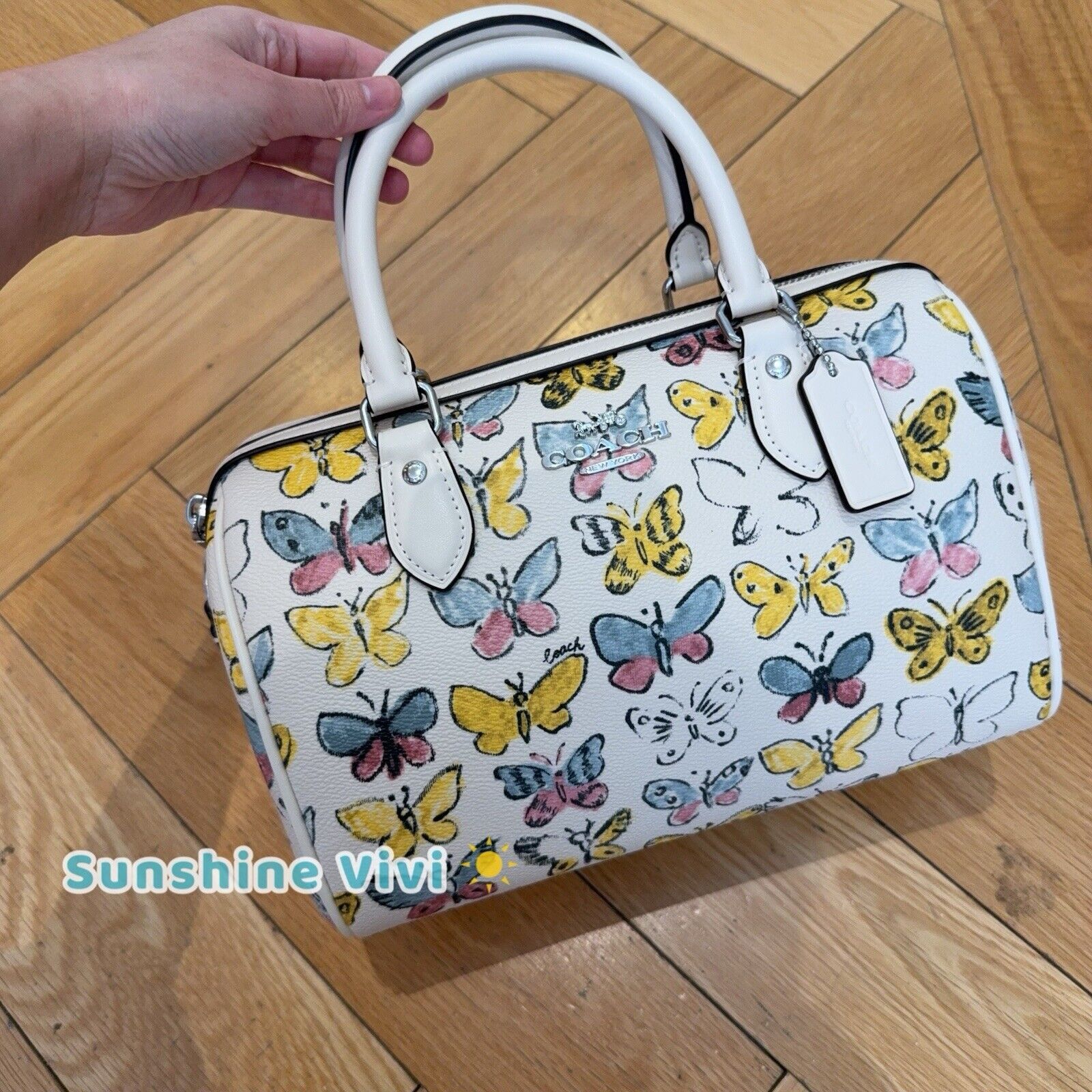 NWT Coach Rowan Satchel Bag With Butterfly CAK07
