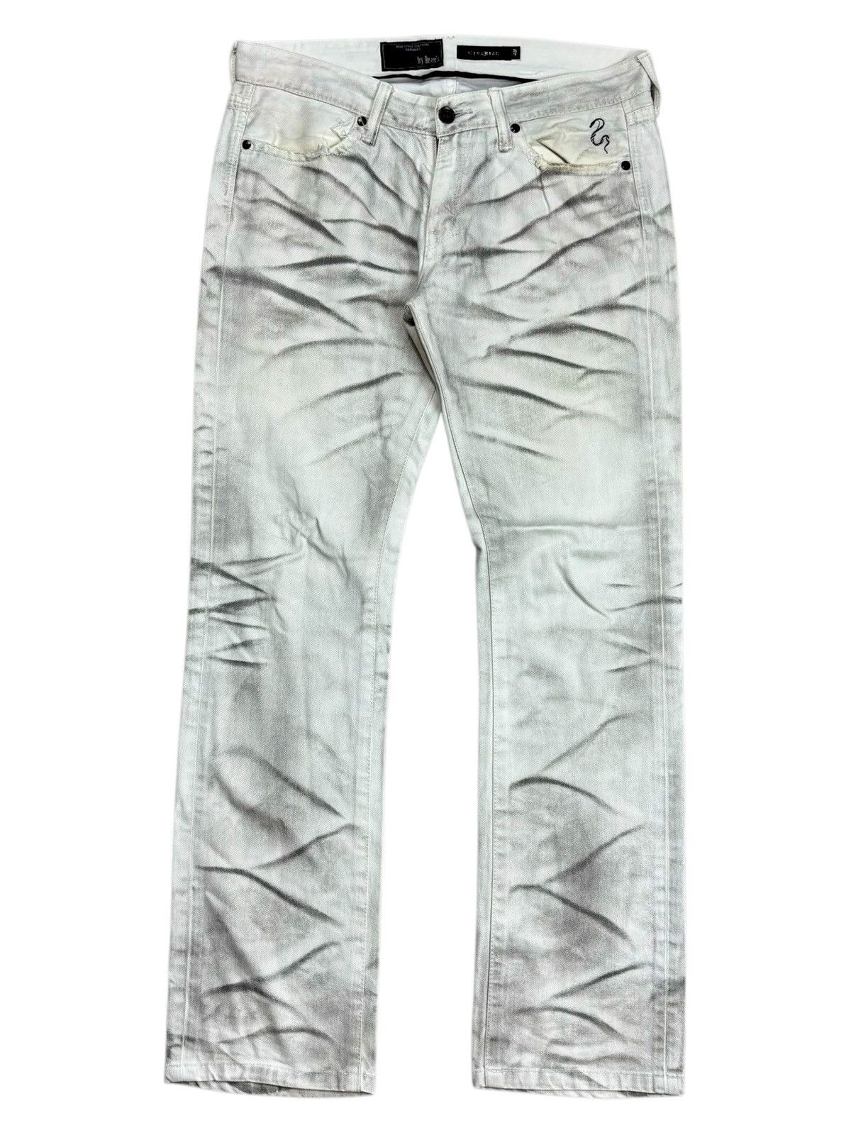 Yasuyuki Ishii 2000s Civarize - Waxed Clawmark Denim Pants Size US 29 - 1 Thumbnail