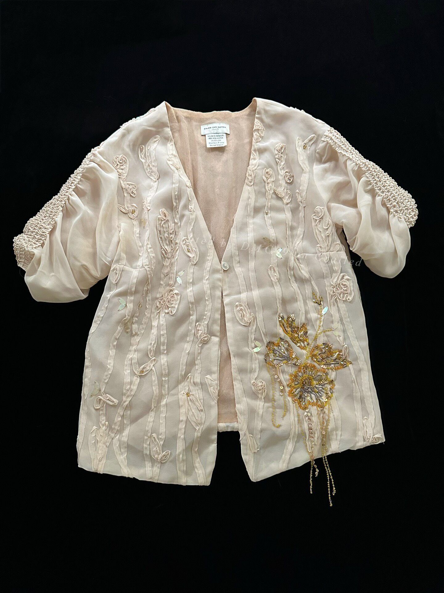 Dries Van Noten Dries Van Noten 2001 Beaded Crochet Top Size XS / US 0-2 / IT 36-38 - 1 Thumbnail
