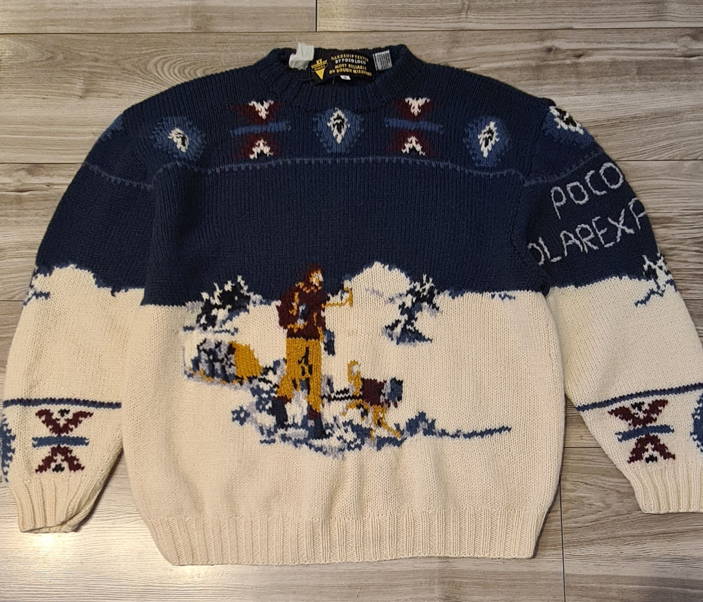 Other Vintage sweater wool Poco Loco outdoor, 90s Size US M / EU 48-50 / 2 - 1 Thumbnail