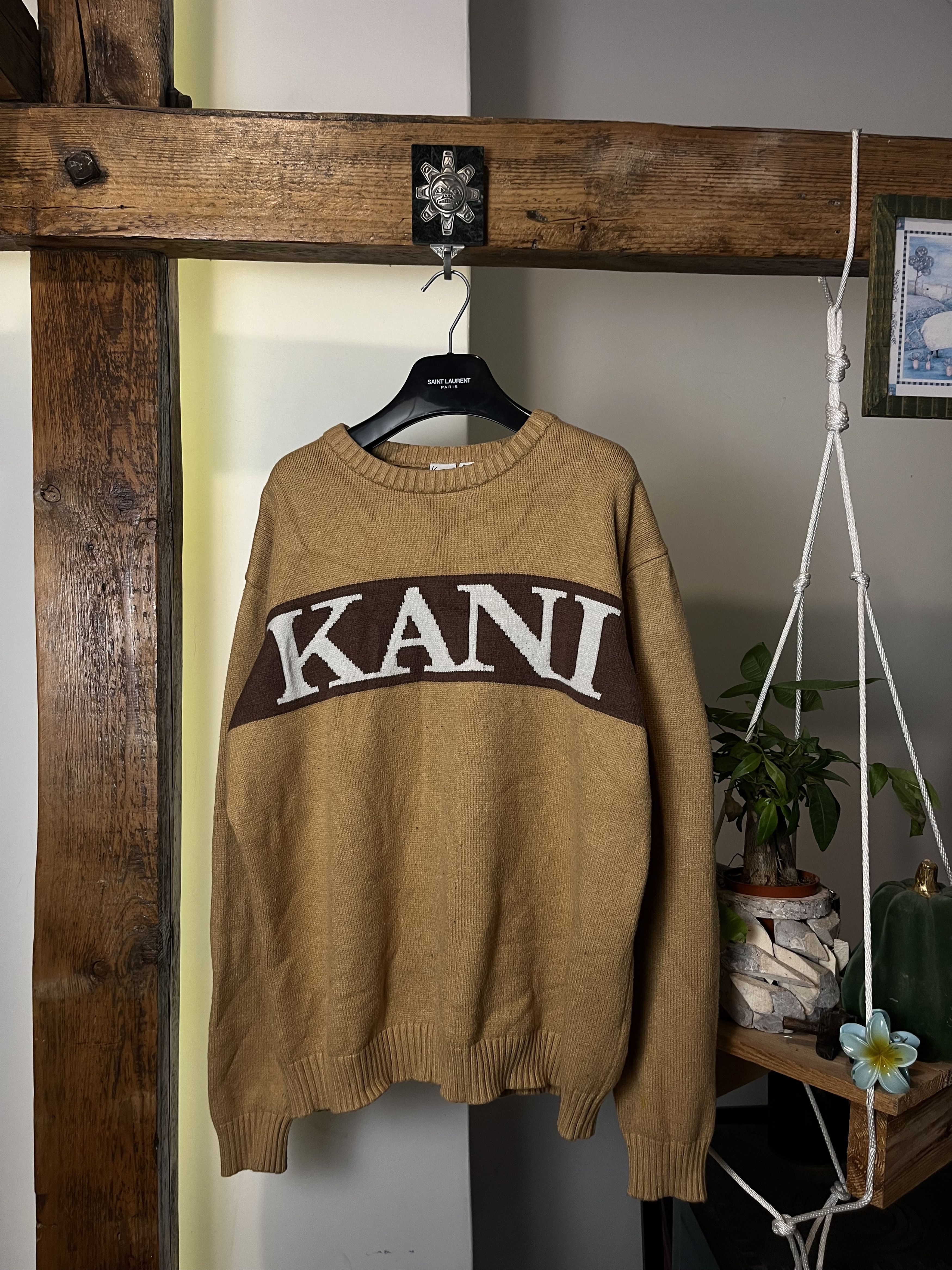 Karl Kani × Vintage Karl Kani Vintage 90s Big Logo Sweater Streetwear Rap Rare Size US L / EU 52-54 / 3 - 1 Thumbnail