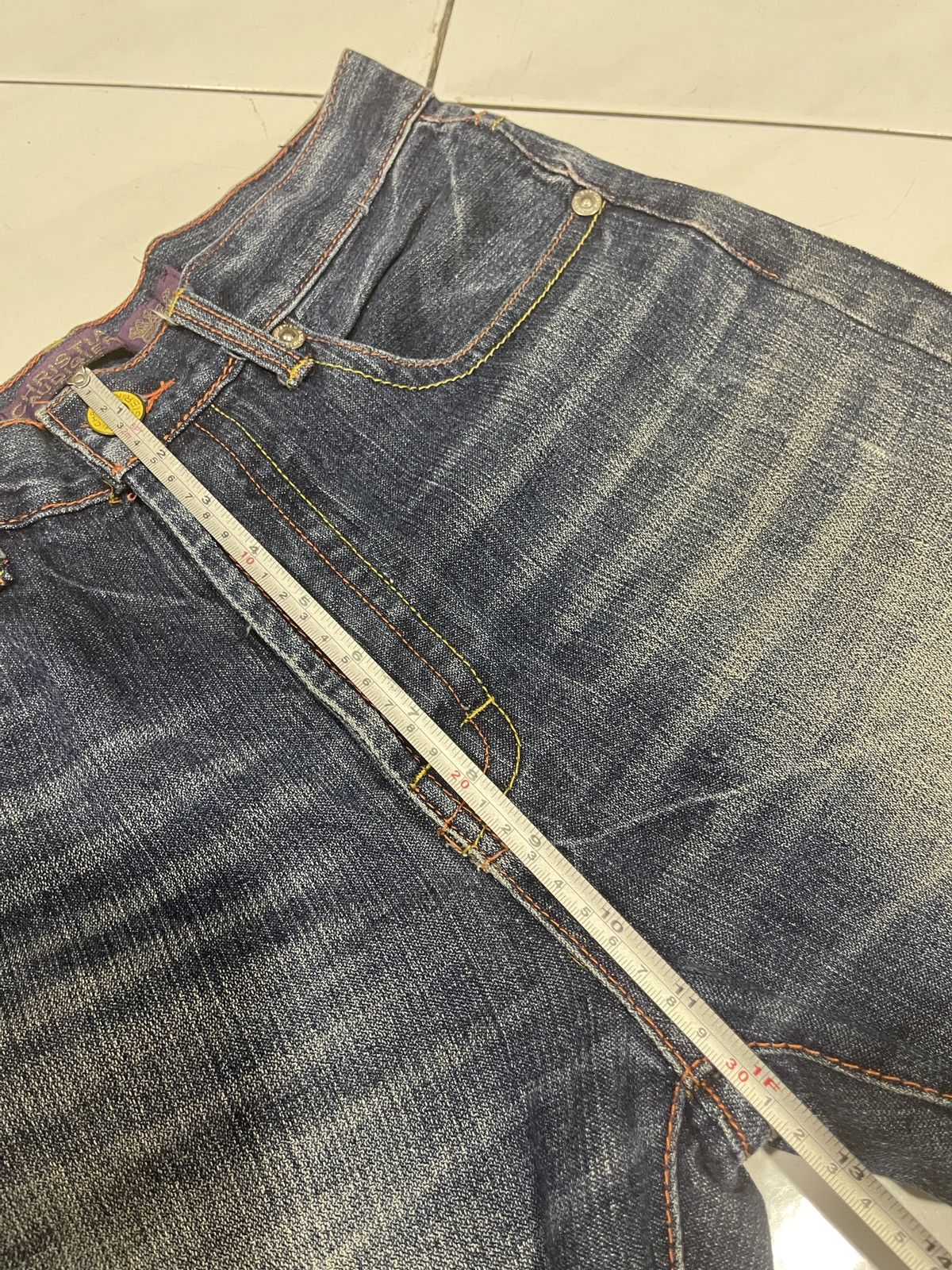 Christian Audigier Christian Audigier Ed Hardy Embroidered Denim Jeans Size US 31 - 15 Thumbnail