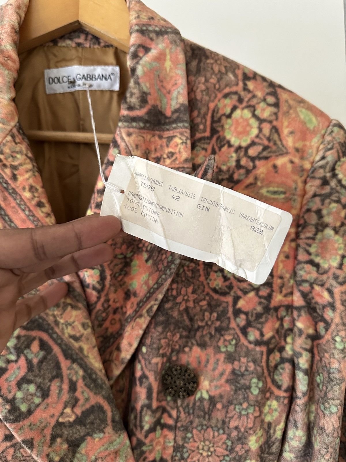 Dolce & Gabbana 1980 Dolce & Gabbana Jacquard Blazer Jacket Size M / US 6-8 / IT 42-44 - 4 Thumbnail