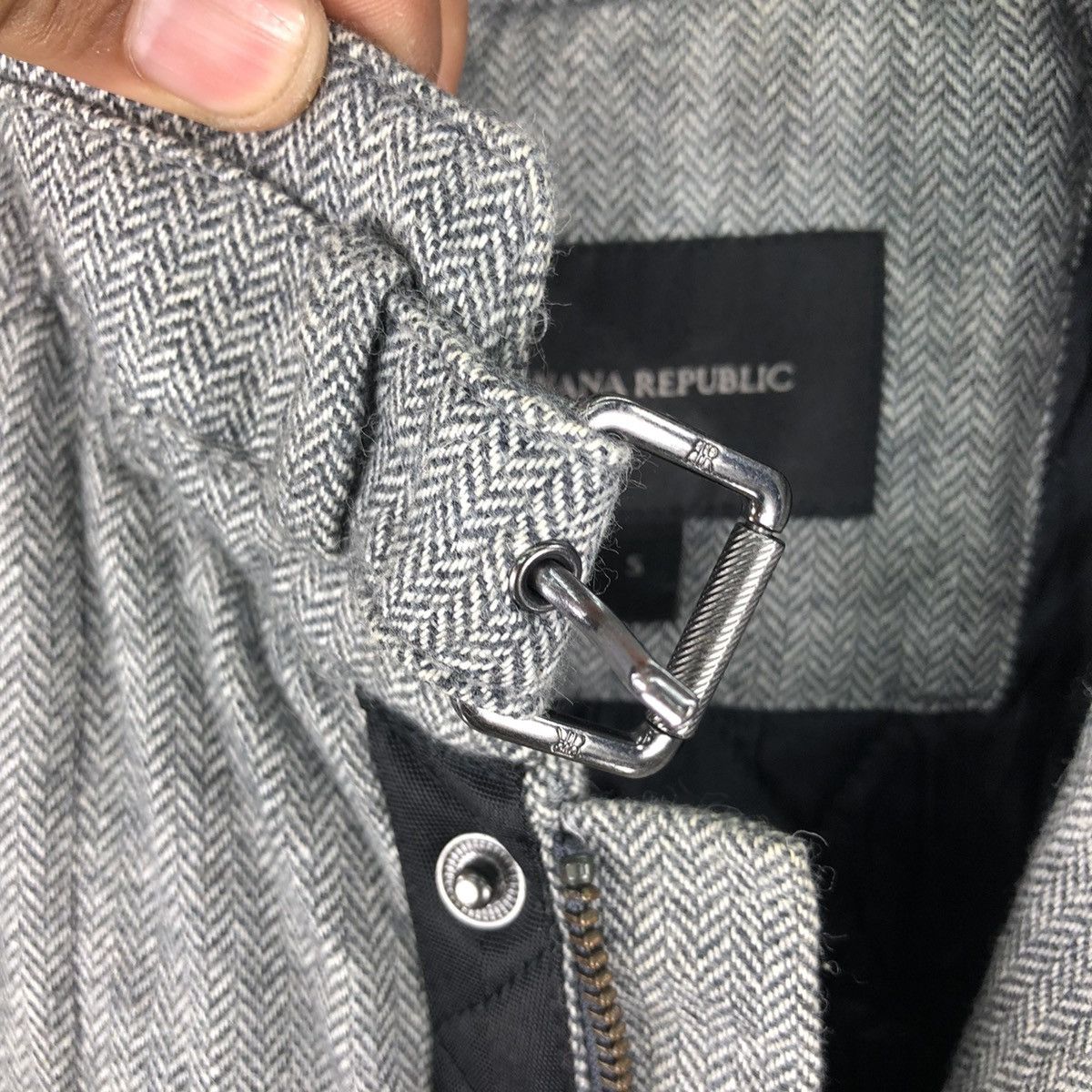 Banana Republic Banana Republic Harringbone Puffer Jacket Buckle Collar Size US S / EU 44-46 / 1 - 9 Thumbnail