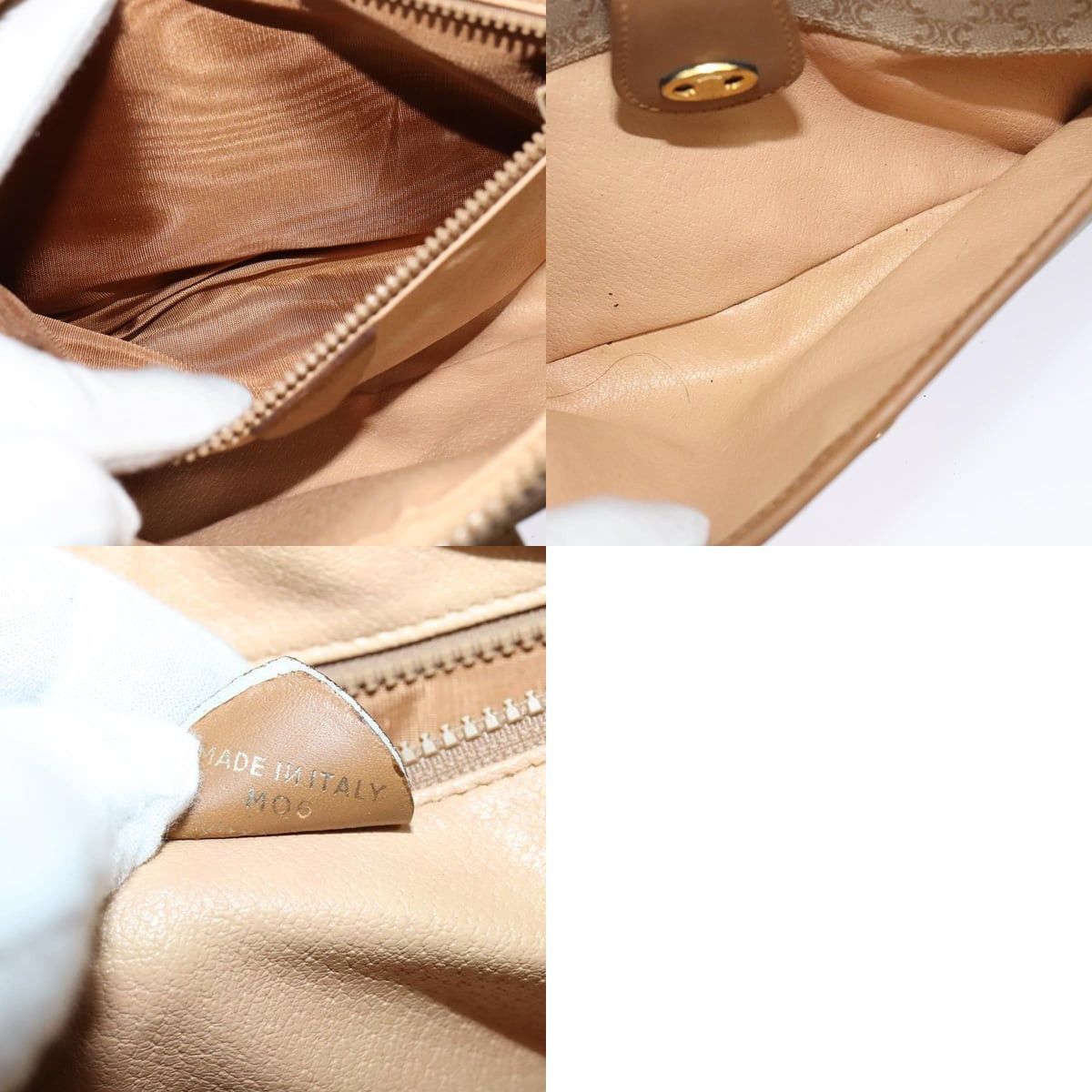 Celine CELINE Macadam Canvas Shoulder Bag Beige Size ONE SIZE - 13 Thumbnail