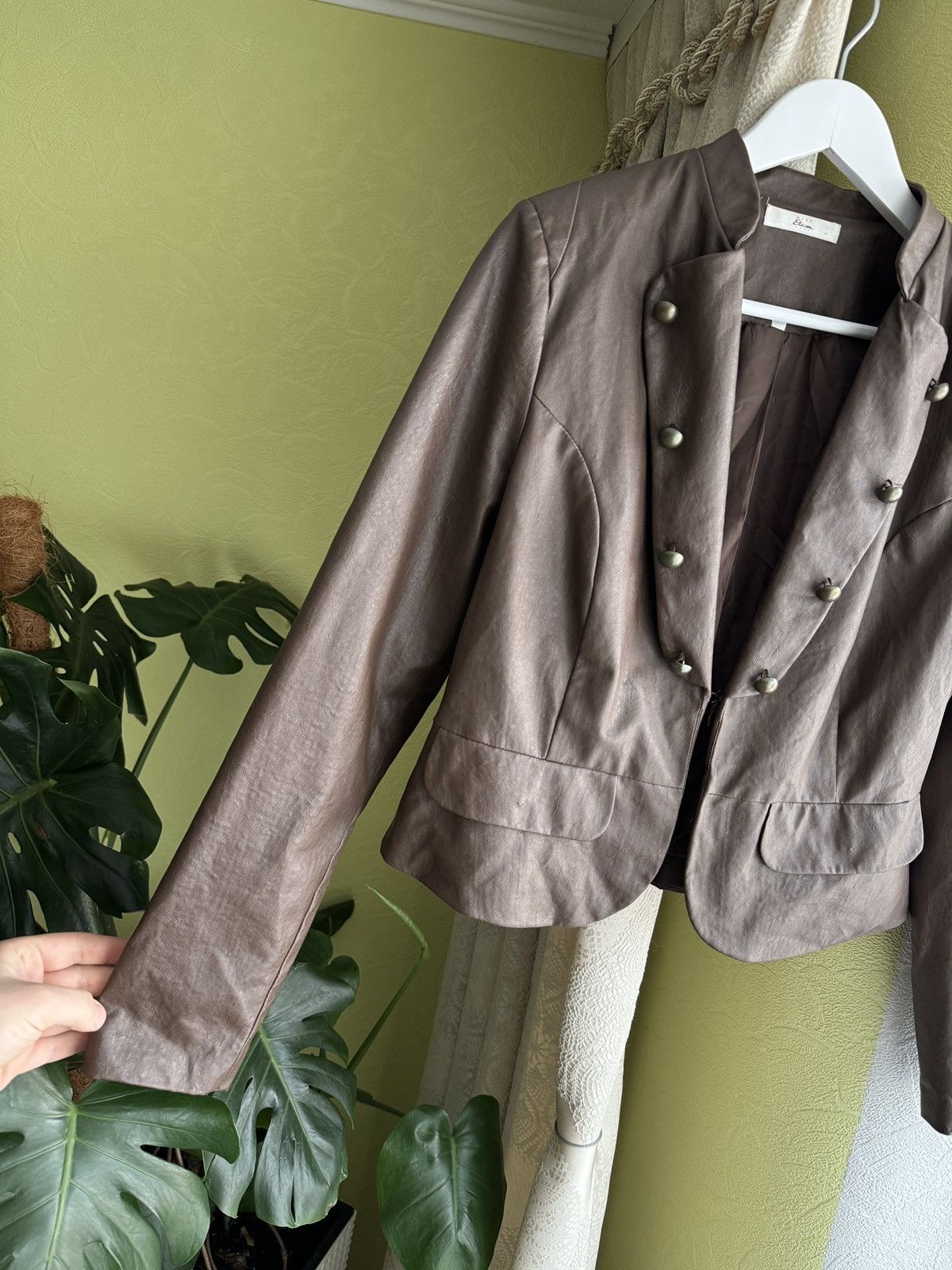 Hysteric Glamour 00s Military Napoleon Leather Blazer Jacket PPFM Style Size L / US 10 / IT 46 - 6 Thumbnail