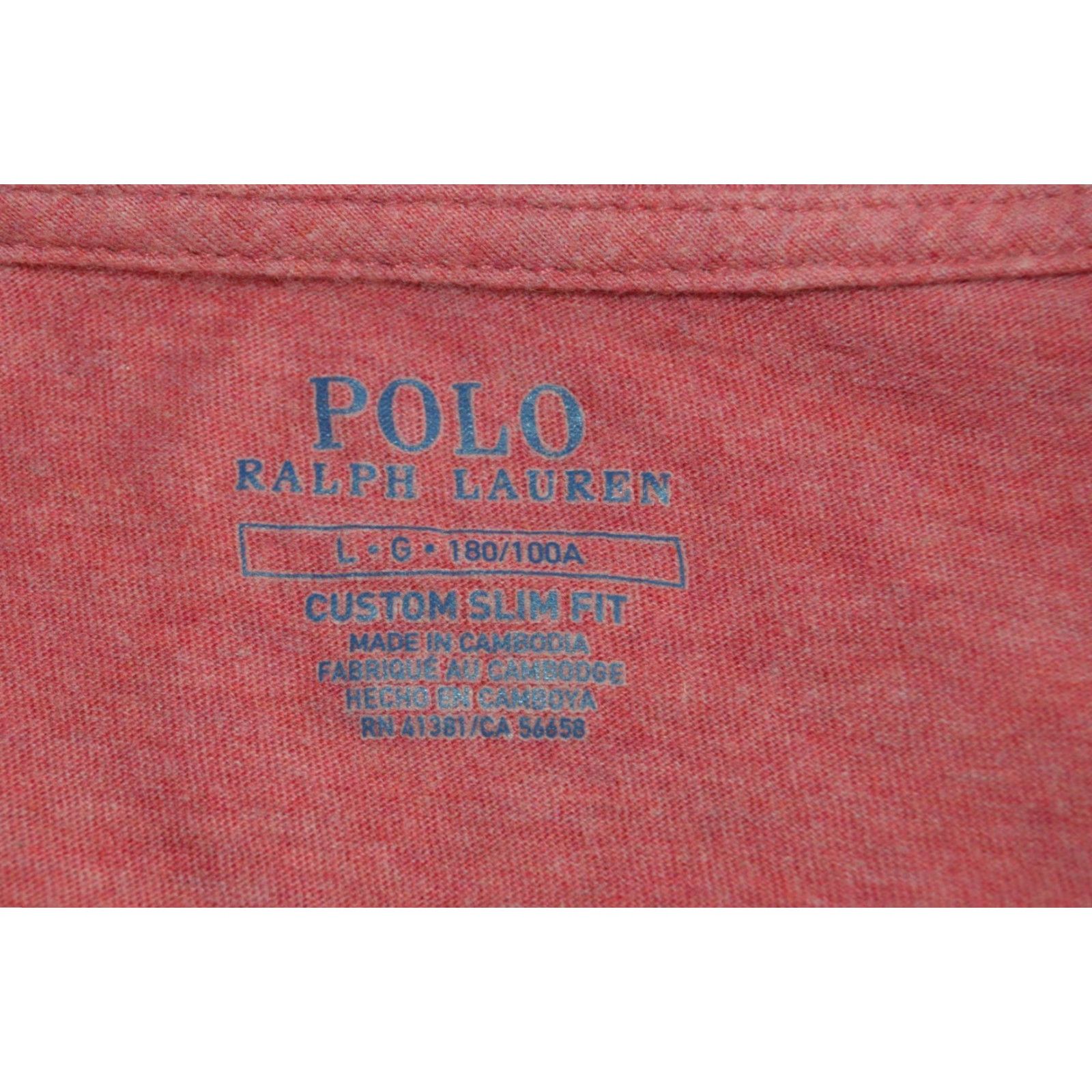 Polo Ralph Lauren Polo Ralph Lauren Casual Crew Neck T Shirt Mens Size L Slim Fit Pink Size US L / EU 52-54 / 3 - 4 Thumbnail