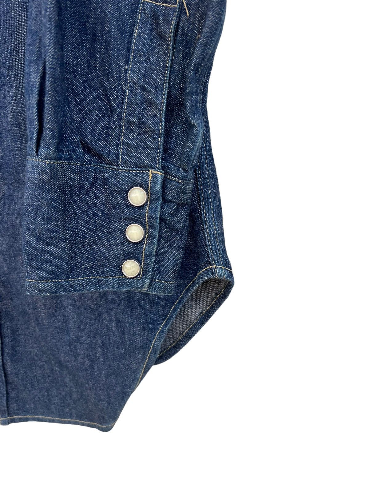 Levi's × Levi's Vintage Clothing Vintage 90s Levi’s LVC Big E Denim Western Shirt Short Horn Size US M / EU 48-50 / 2 - 10 Thumbnail