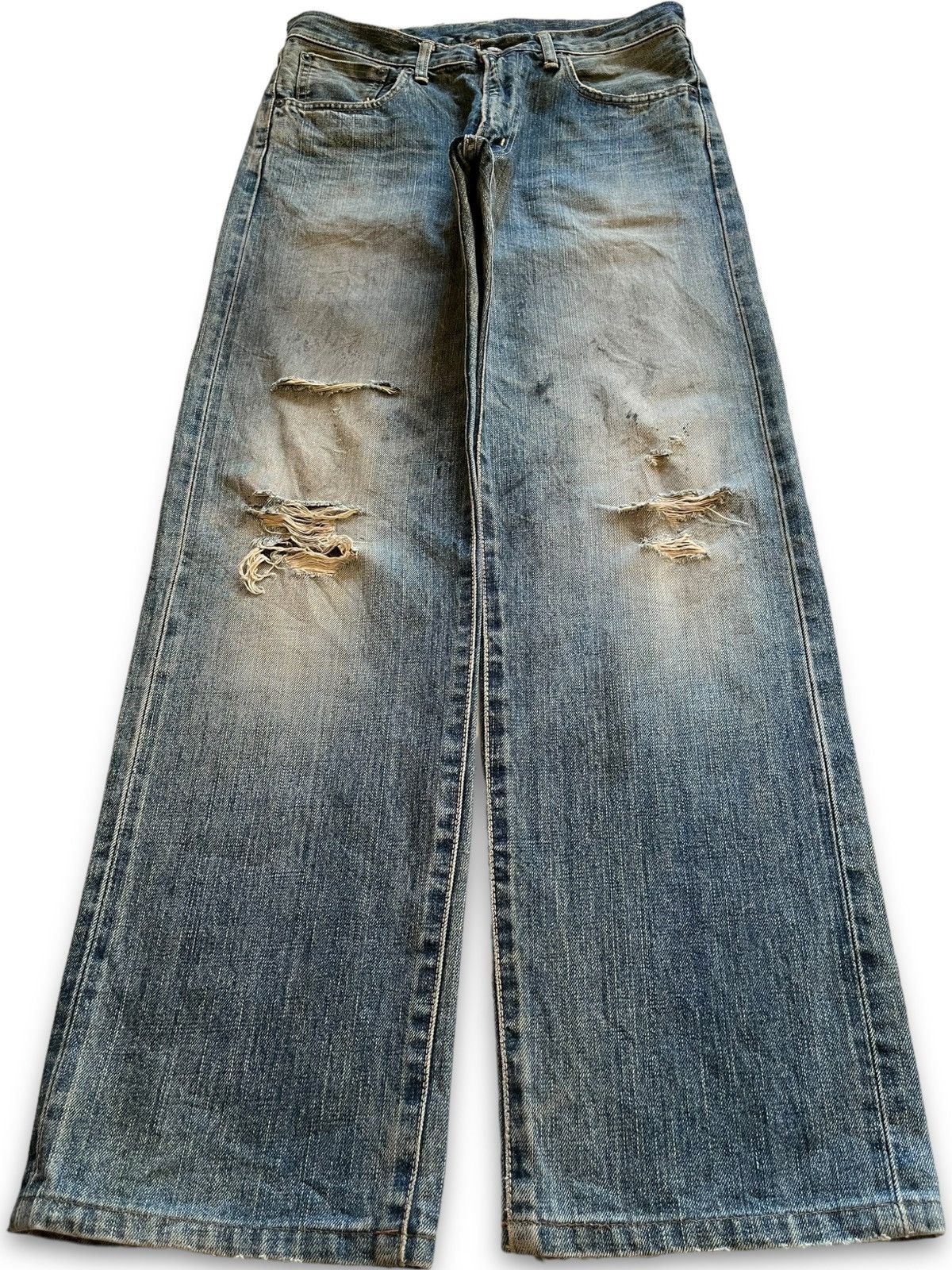 Edwin Vintage Edwin 505X Selvedge Distressed Baggy Jeans Size US 31 - 2 Thumbnail