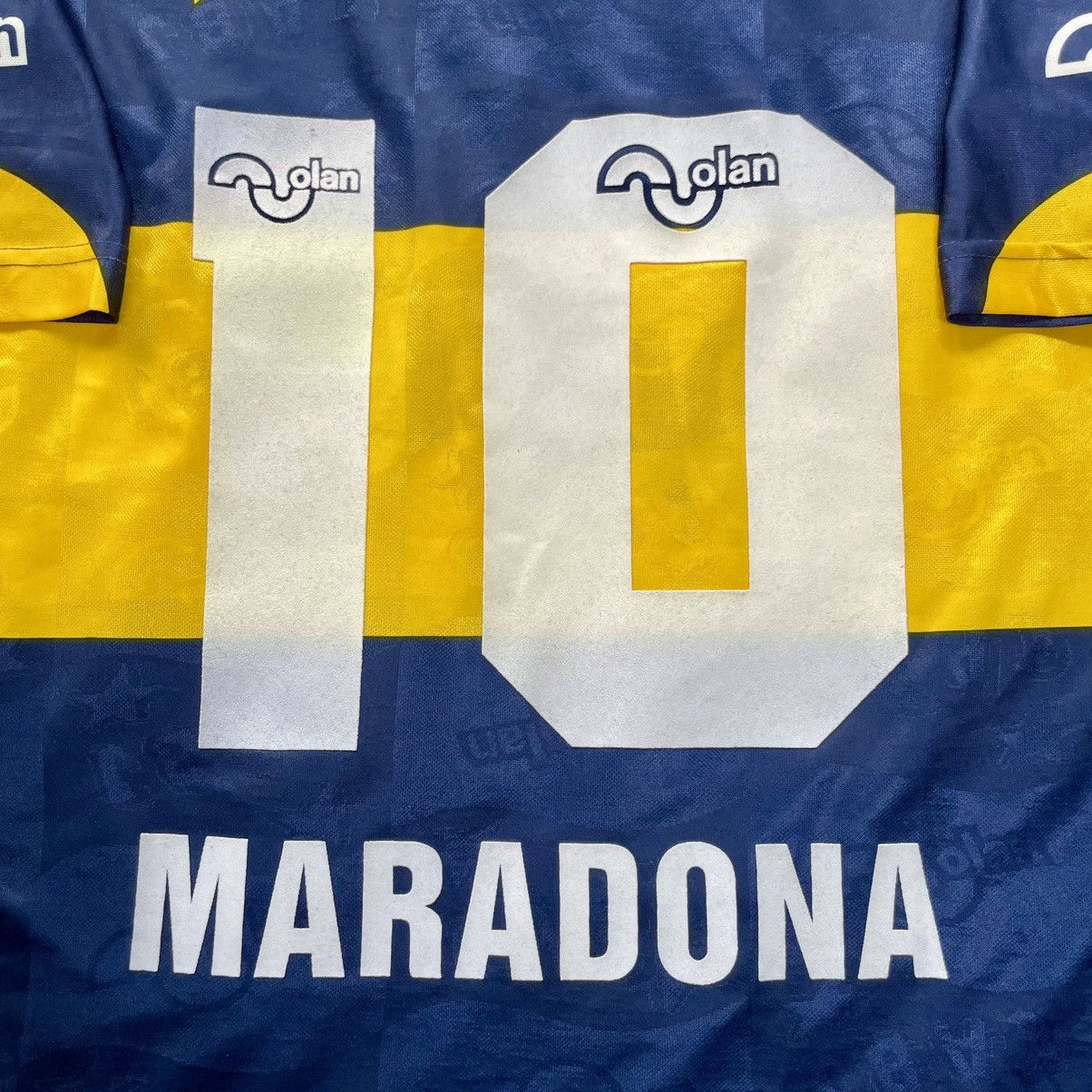 Vintage Boca Junior Home 1996 Maradona Soccer Jersey Vintage Size US L / EU 52-54 / 3 - 9 Thumbnail