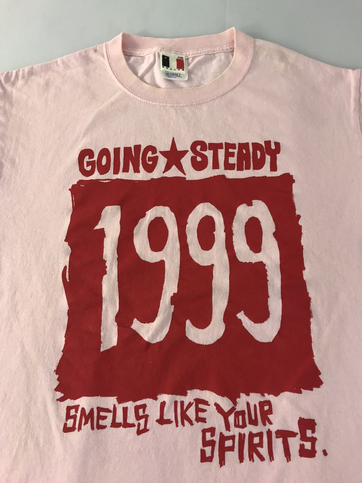 Vintage 90s Boys & Girl Going Steady 1999 Smell Like Your Spirit Tee Size US L / EU 52-54 / 3 - 4 Thumbnail