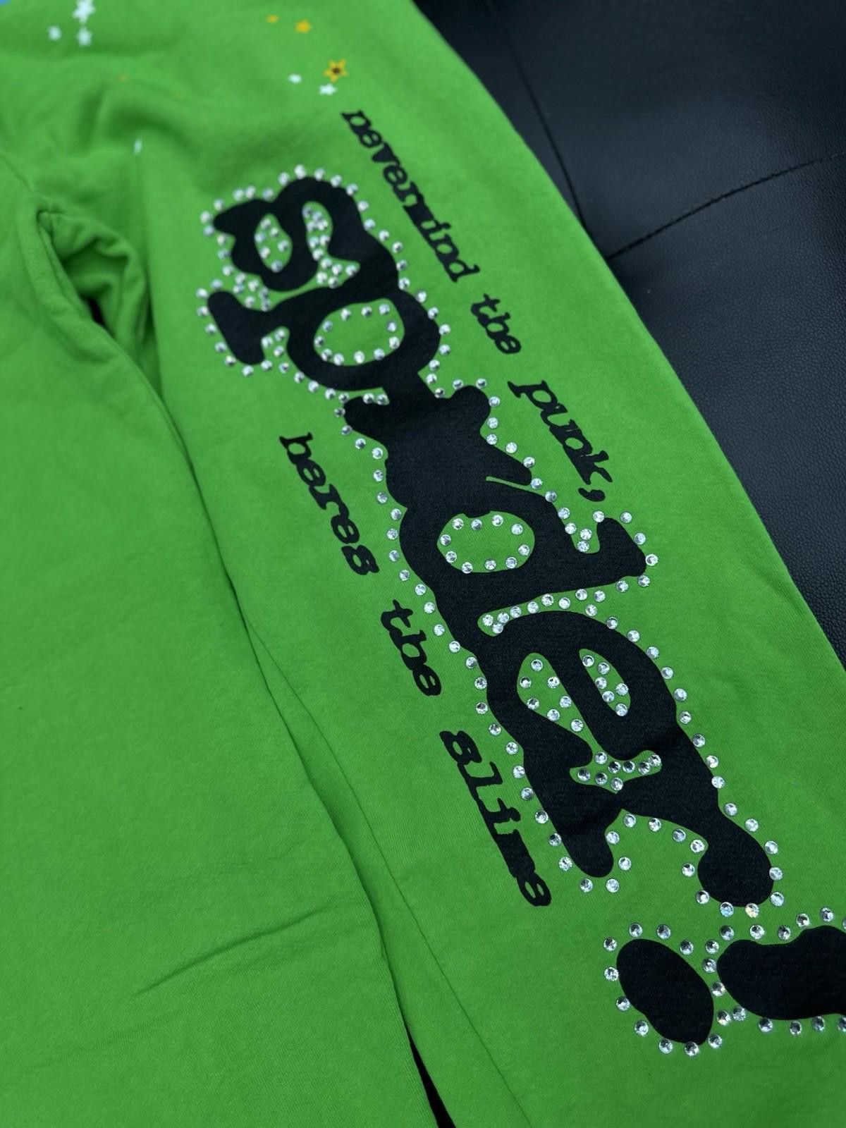 Other Sp5der Worldwide Slime Green Sweats Young Thug Spider (L) Size US 34 / EU 50 - 3 Thumbnail