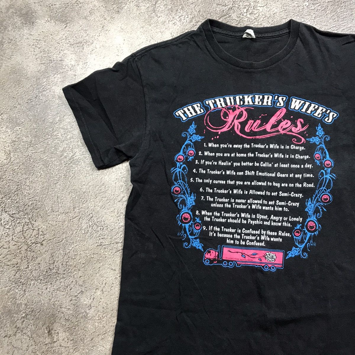 Vintage Vintage 90s Graphic Tee Trucker Wife Y2K Humor Streetwear M Size US M / EU 48-50 / 2 - 2 Thumbnail