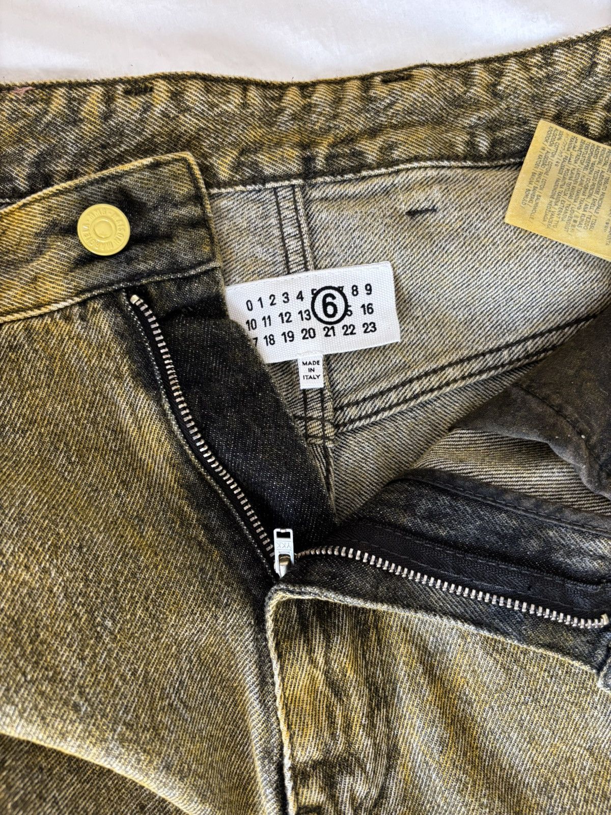 Maison Margiela MM6 Mustard Wide Leg Jeans NWT Size US 32 / EU 48 - 4 Thumbnail