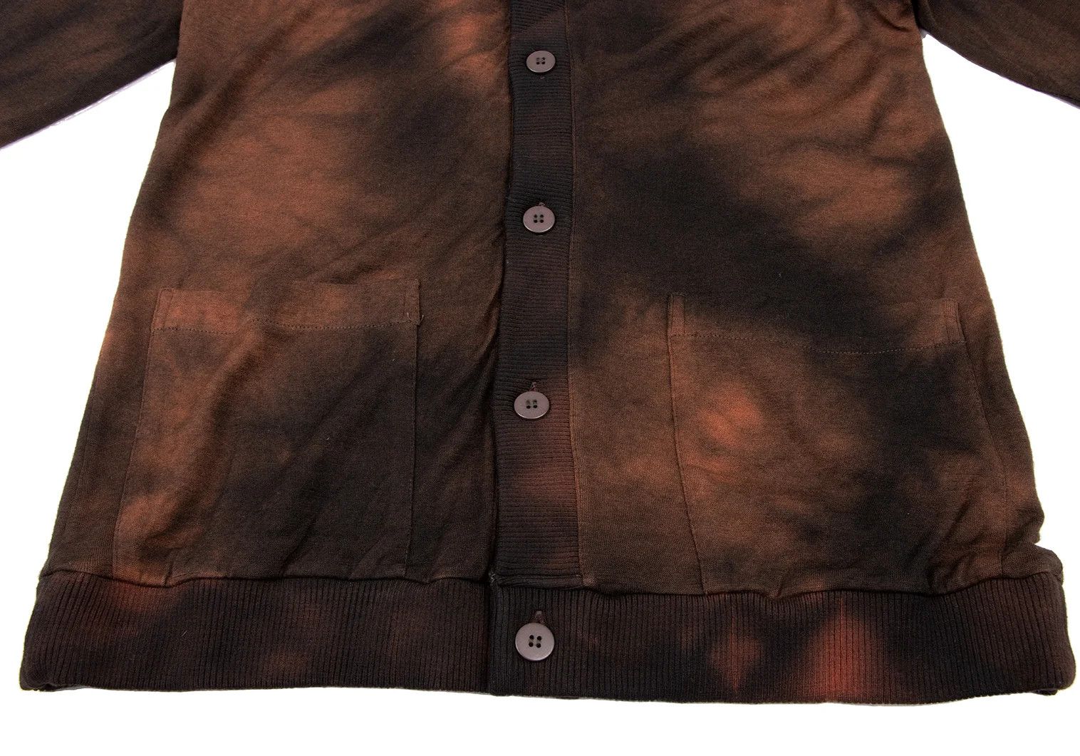 Issey Miyake Tie-Dye Wool Knit Cardigan in Brown and Black Size US XL / EU 56 / 4 - 6 Thumbnail