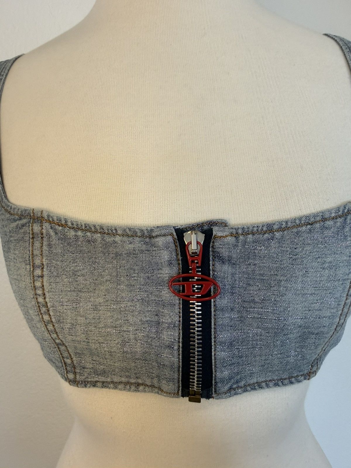 Diesel Diesel De-Gell Denim Bra Top Size XS / US 0-2 / IT 36-38 - 2 Thumbnail