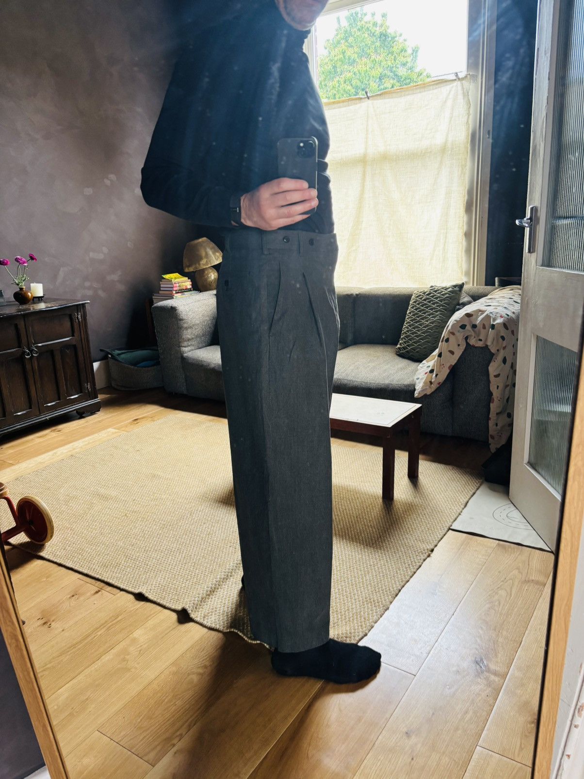 Yohji Yamamoto Yohji Yamamoto Grey Sarouel Trousers Size US 34 / EU 50 - 2 Thumbnail