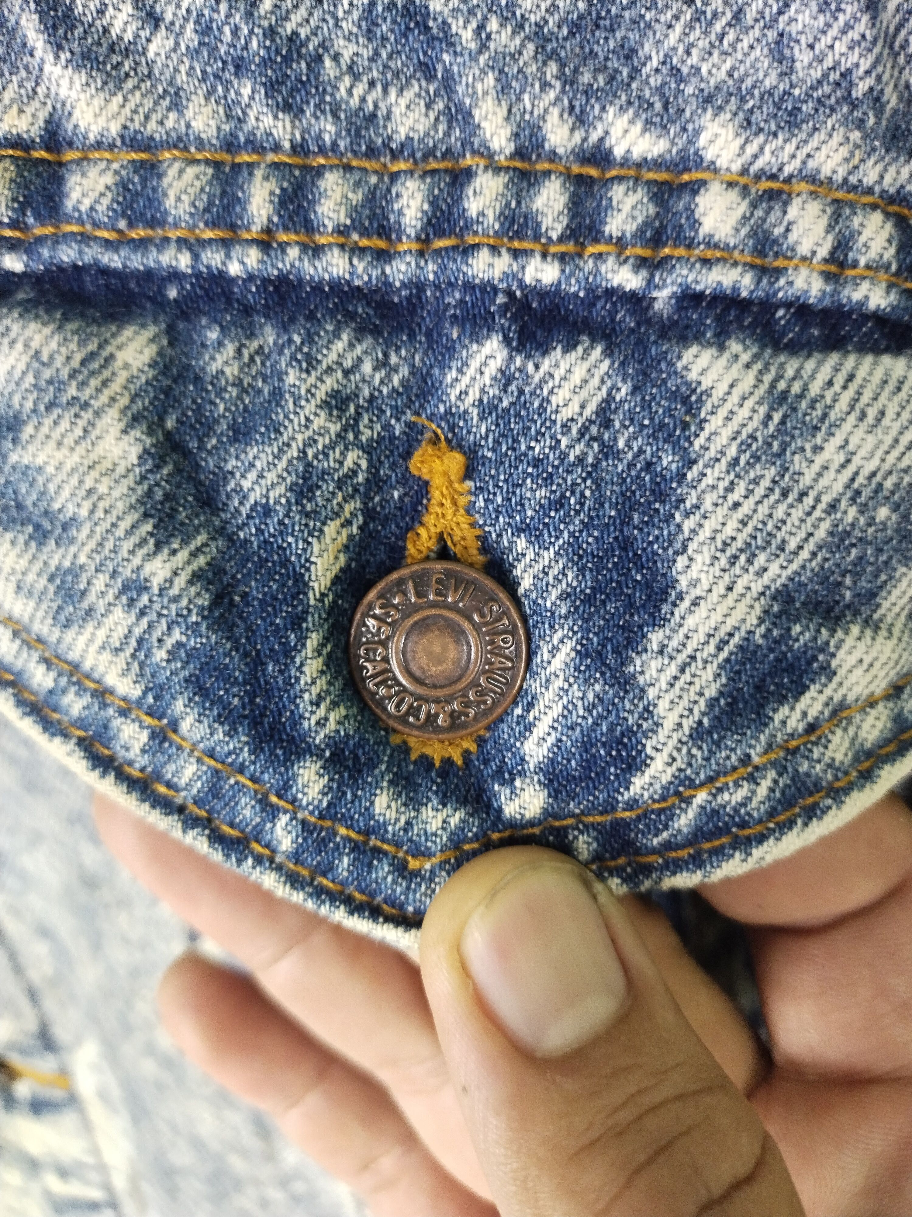 Levi's Vintage Levi's Acid Washed Made in USA Denim Jacket Size US L / EU 52-54 / 3 - 7 Thumbnail