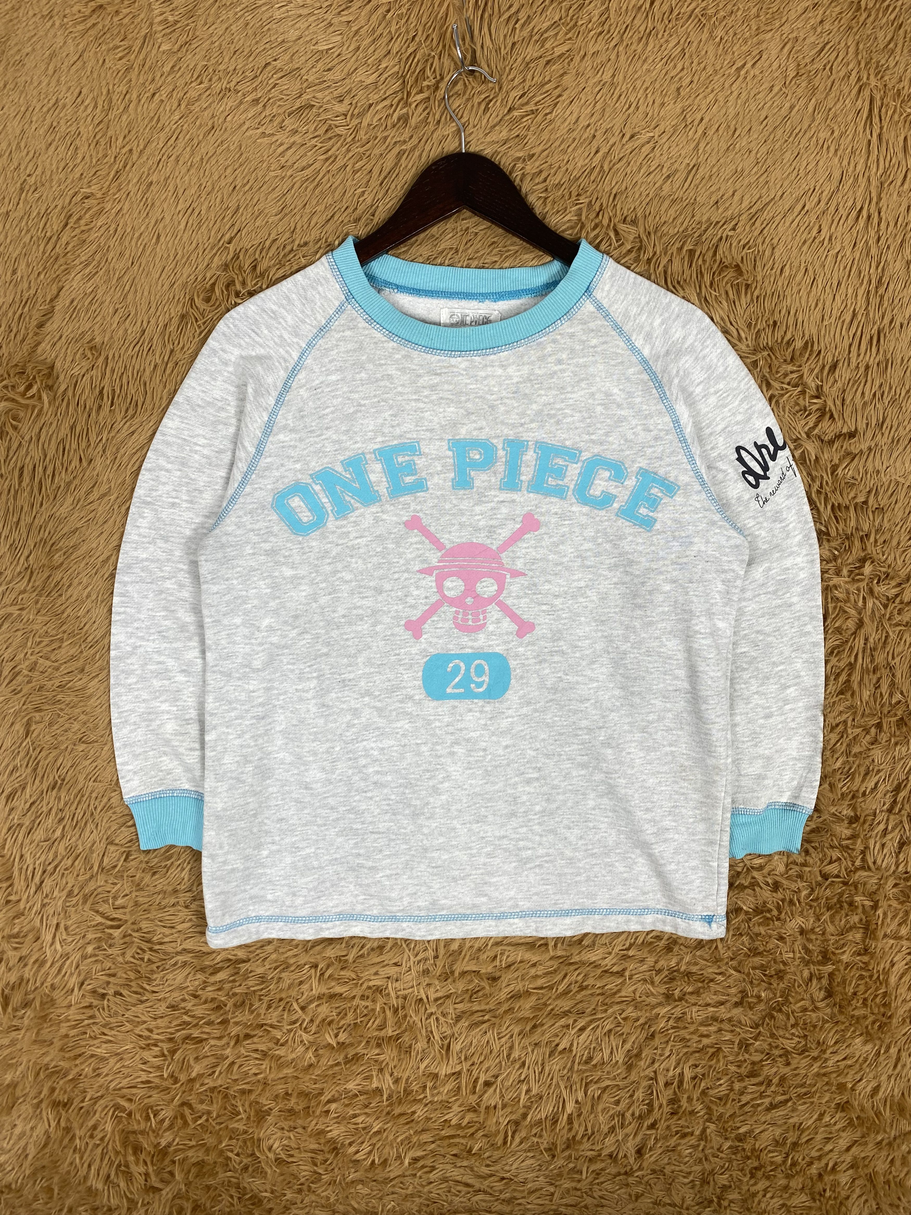 Anime × One Piece × Vintage Vintage Anime One Piece Sweatshirts PS0100 Size US L / EU 52-54 / 3 - 1 Thumbnail