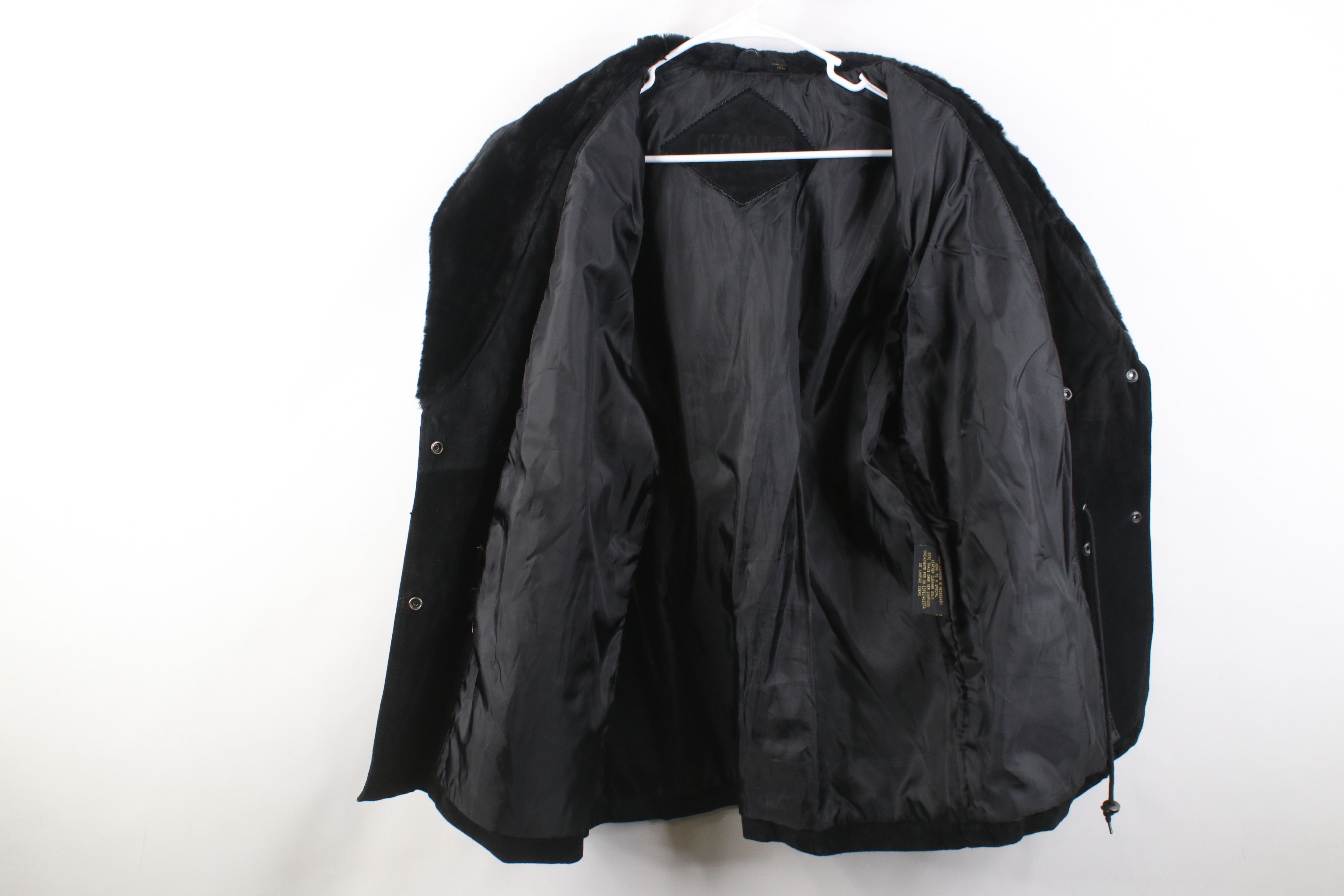 Vintage Vintage 90s Streetwear Suede Leather Double Breasted Jacket Size L / US 10 / IT 46 - 9 Thumbnail
