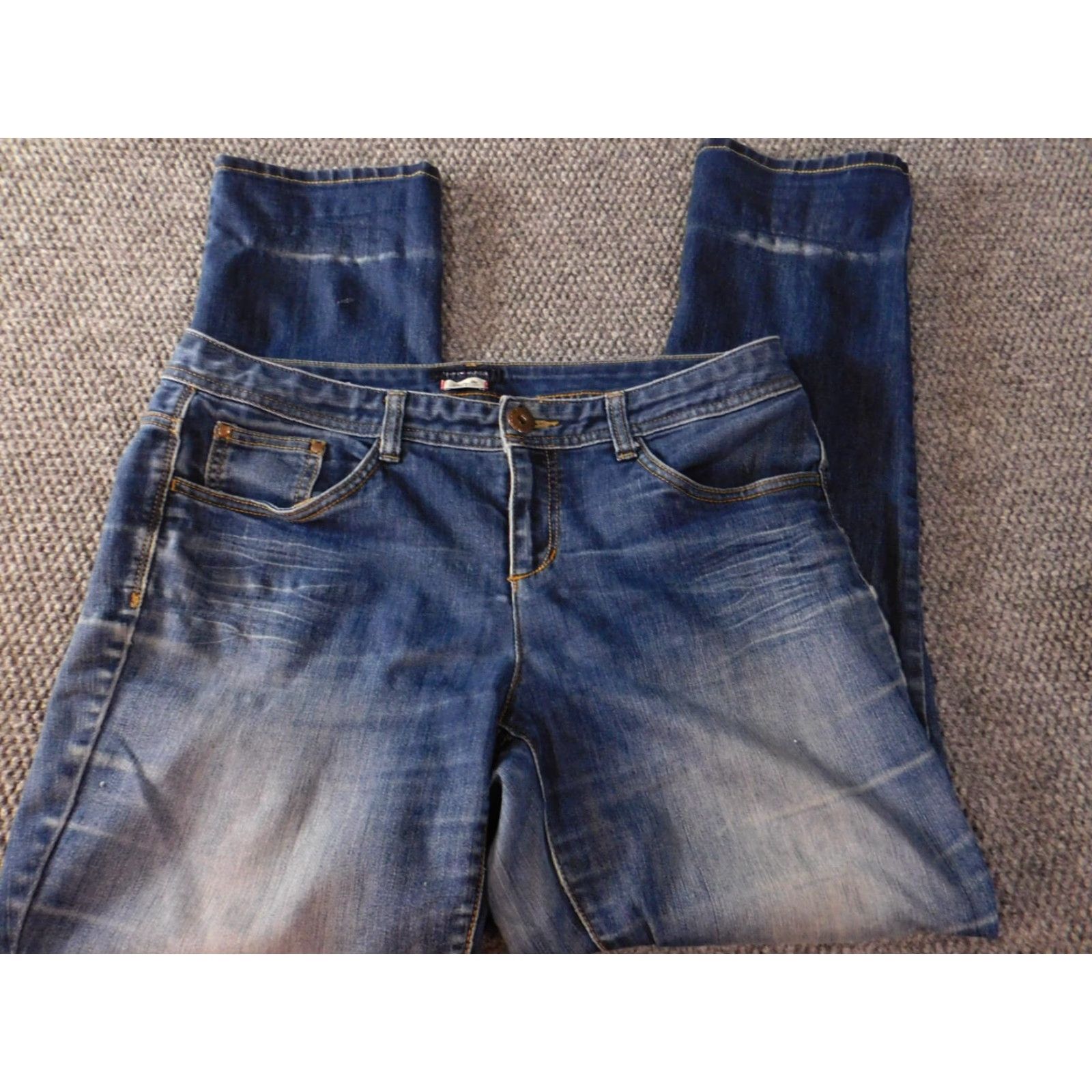Tommy Hilfiger Tommy Hilfiger Womens Jeans 12 Blue Low Rise Skinny Modern Fit Denim Regular Size 34" / US 12 / IT 48 - 2 Thumbnail