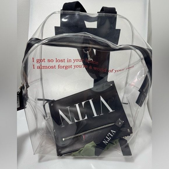 Valentino Valentino Garavani VLTN Clear Backpack Size ONE SIZE - 2 Thumbnail