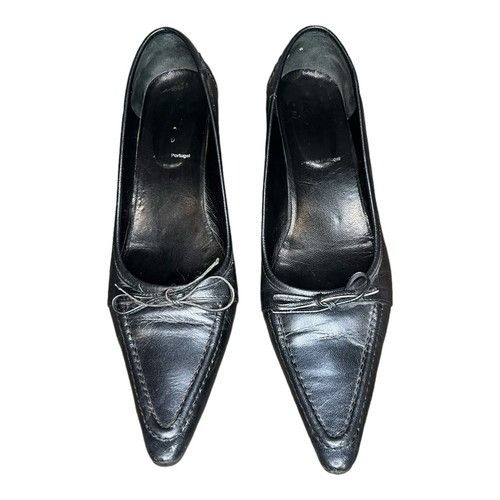 Stuart Weitzman STUART Weitzman Black Grey Pumps 2” Heeled Shoes Bow Size 9M Size US 9 / IT 39 - 11 Thumbnail